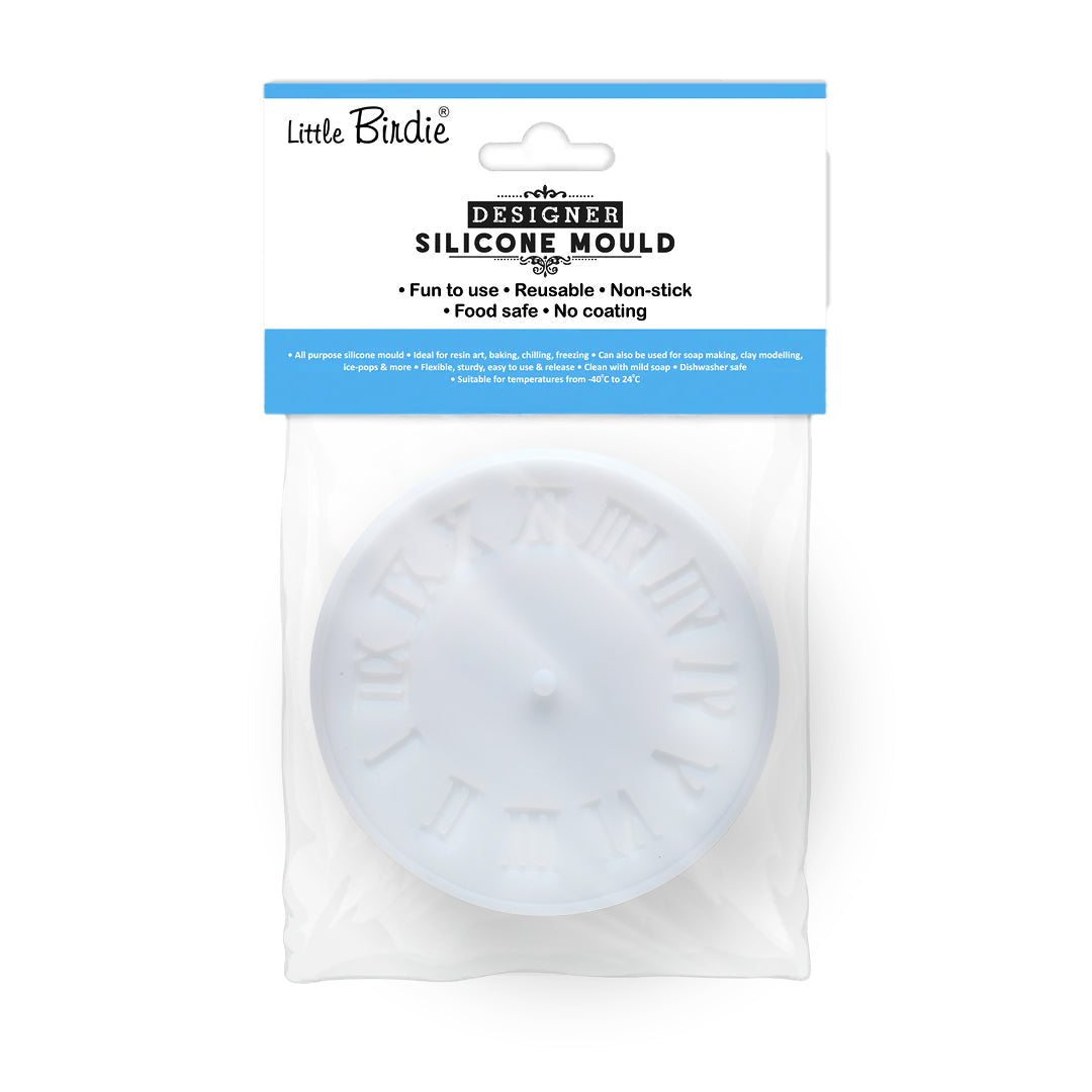 Silicone Mould Clock Face Roman 6Inch Dia 1 Pc