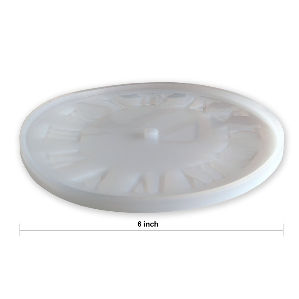 Silicone Mould Clock Face Roman 6Inch Dia 1 Pc