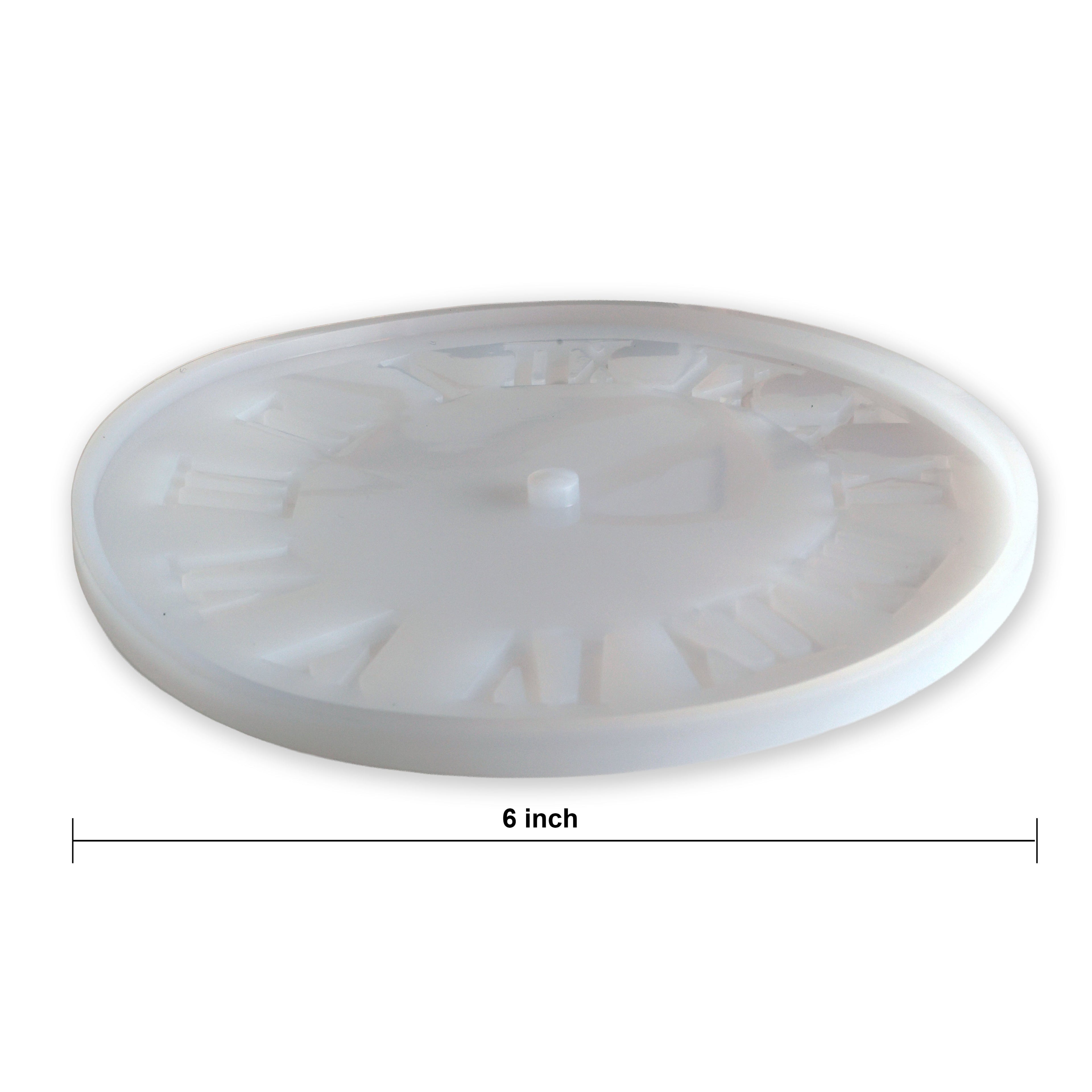 Silicone Mould Clock Face Roman 6Inch Dia 1 Pc