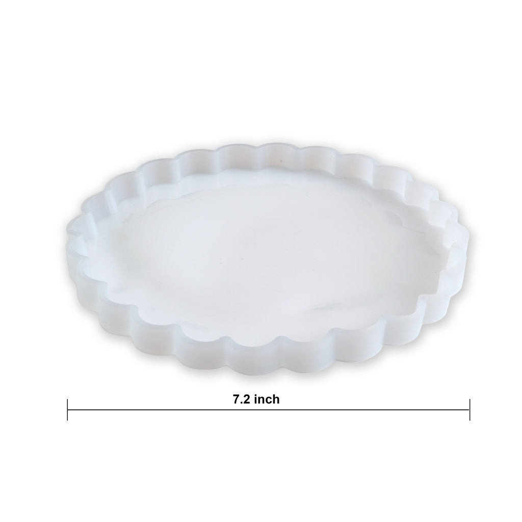 Silicone Mould Scalloped Circle 7.2inch Dia 1pc