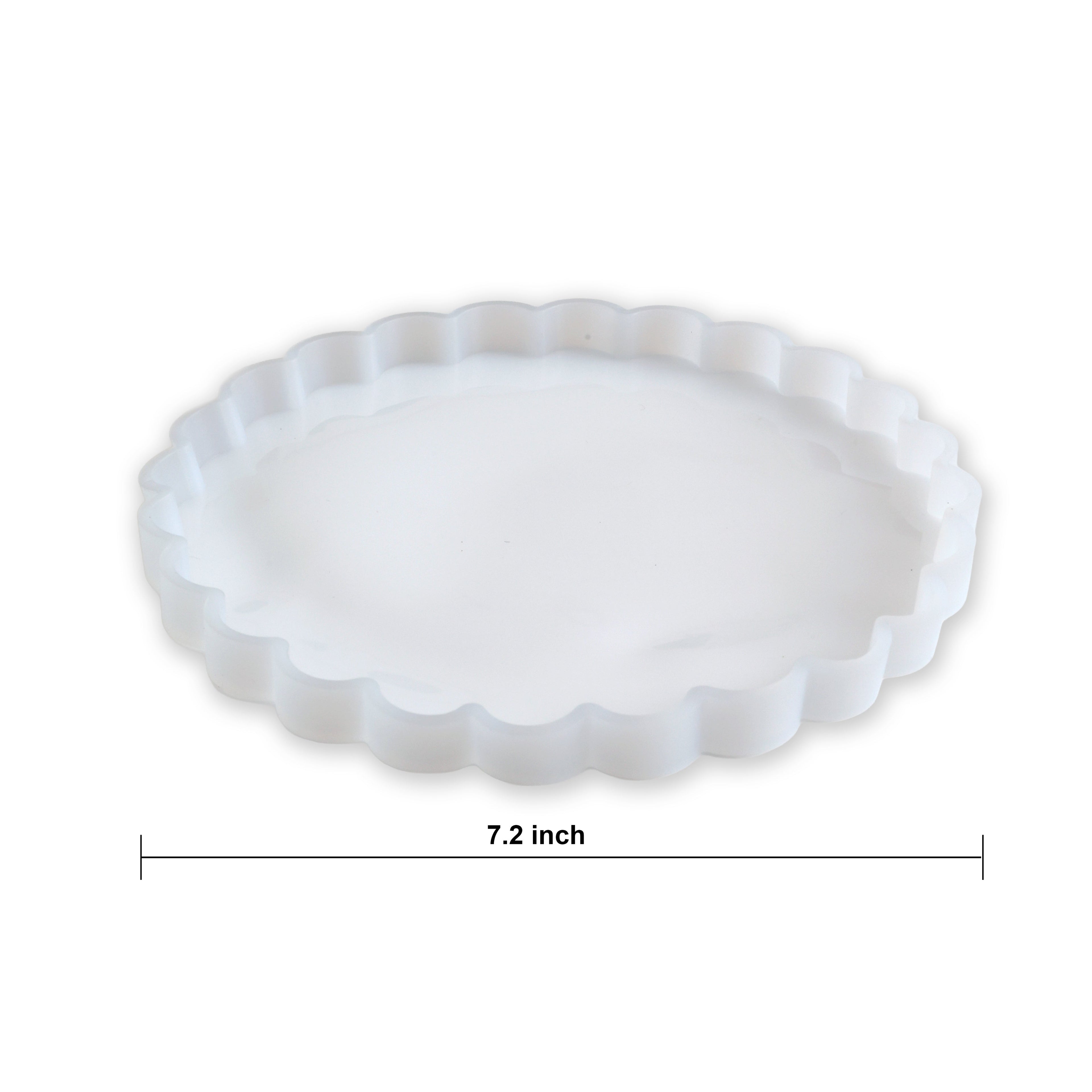 Silicone Mould Scalloped Circle 7.2inch Dia 1pc