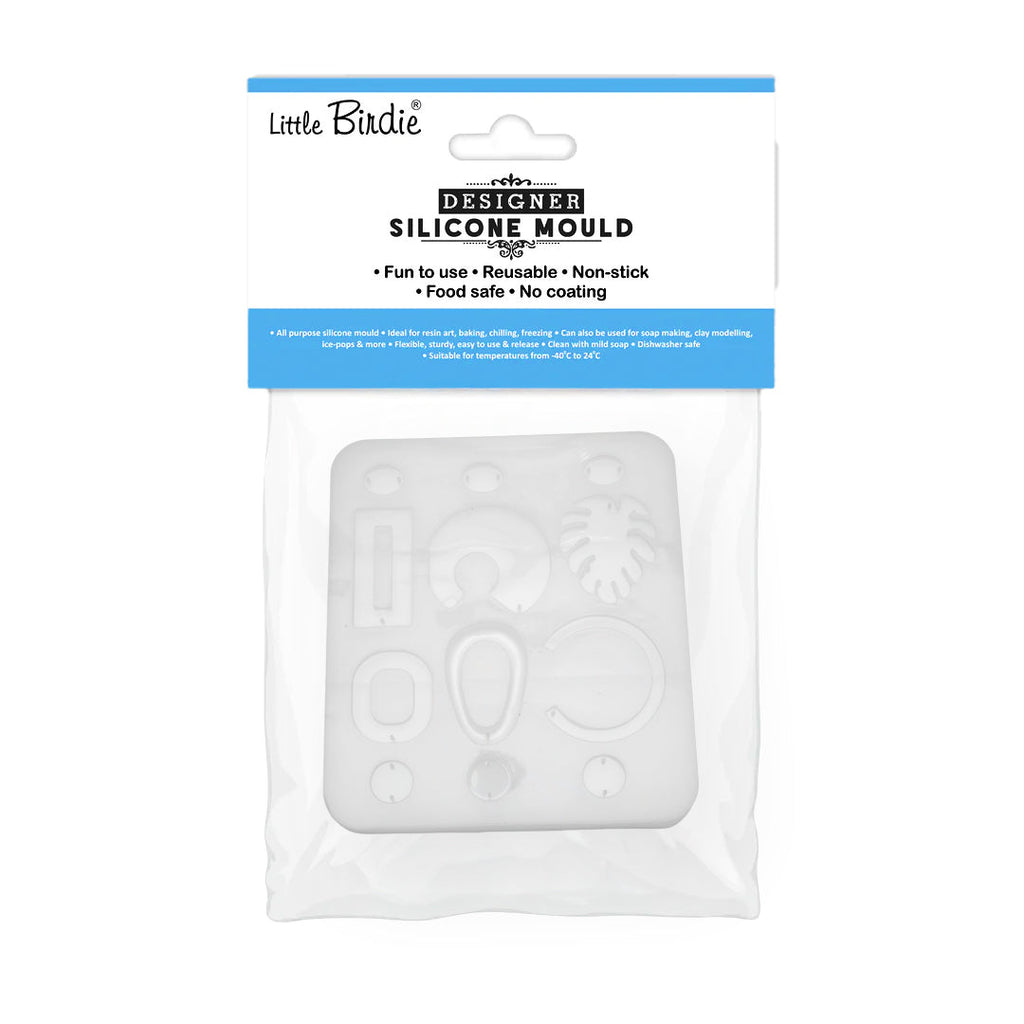 Silicone Mould Pendants and Earrings Assorted Designs L6.2 X W5.5inch 1pc