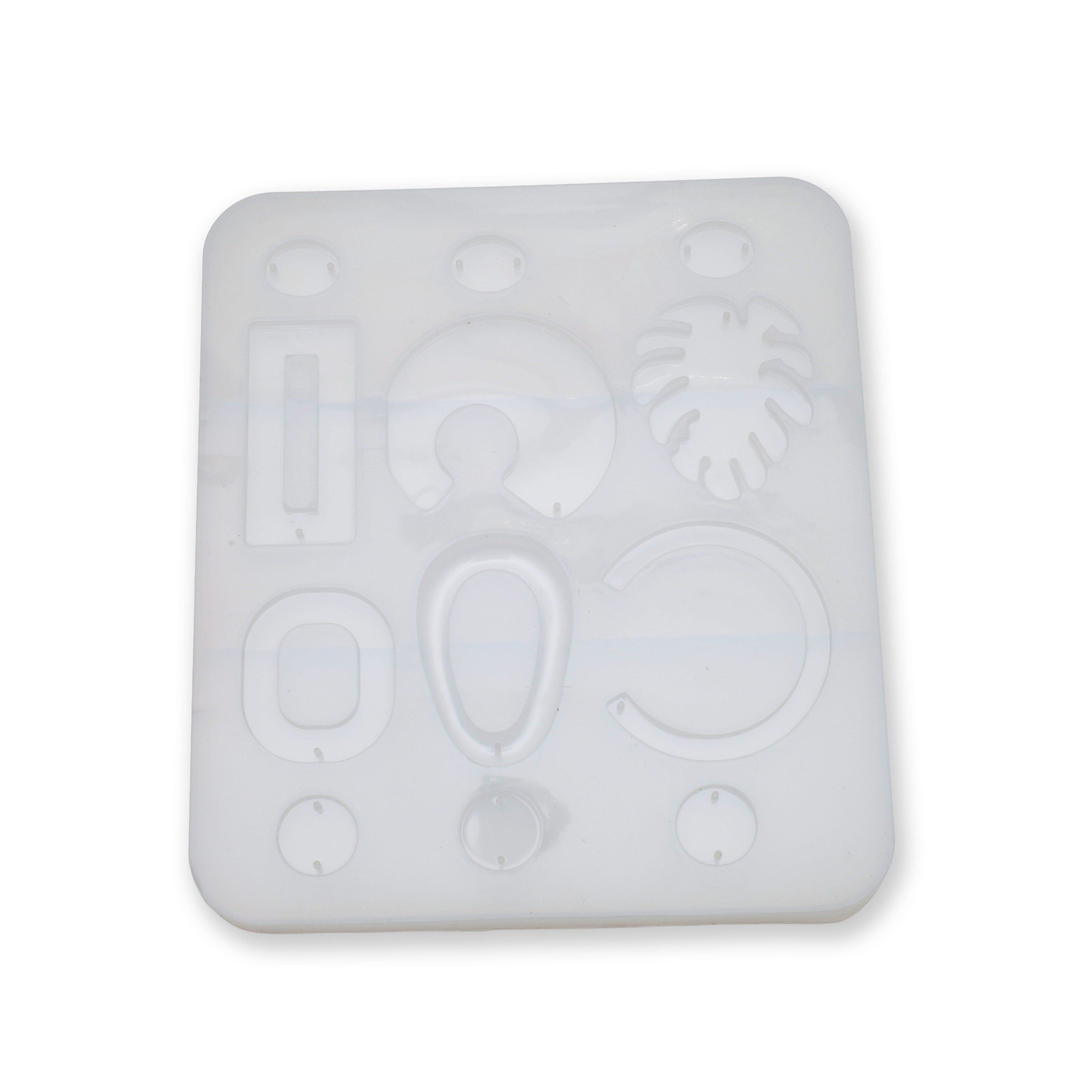 Silicone Mould Pendants and Earrings Assorted Designs L6.2 X W5.5inch 1pc