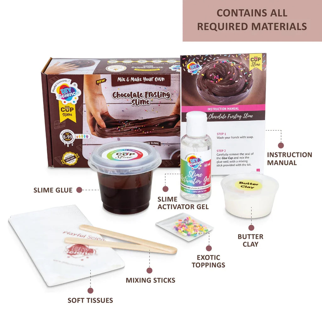 DIY Mix and Make Your Own Chocolate Frosting Slime Box