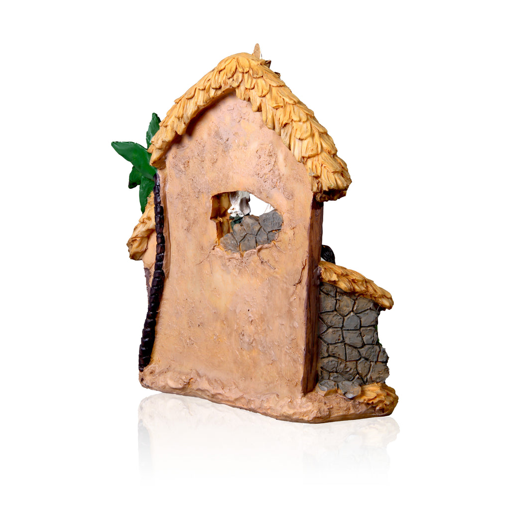 Resin Nativity Crib 1Pc (Height 22cm, Width 20cm)
