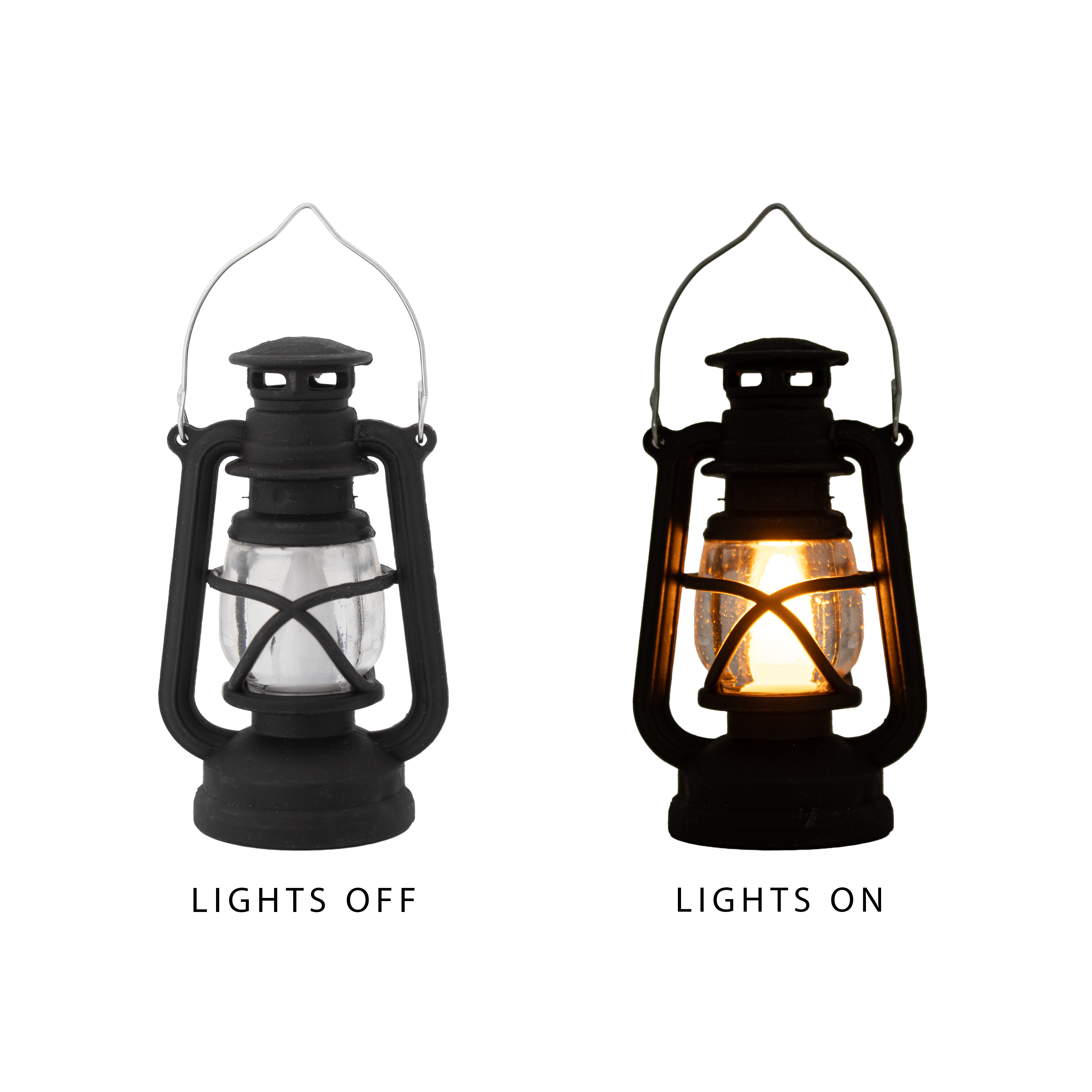 Mini Camping Lantern Black 6cm 1pc IB