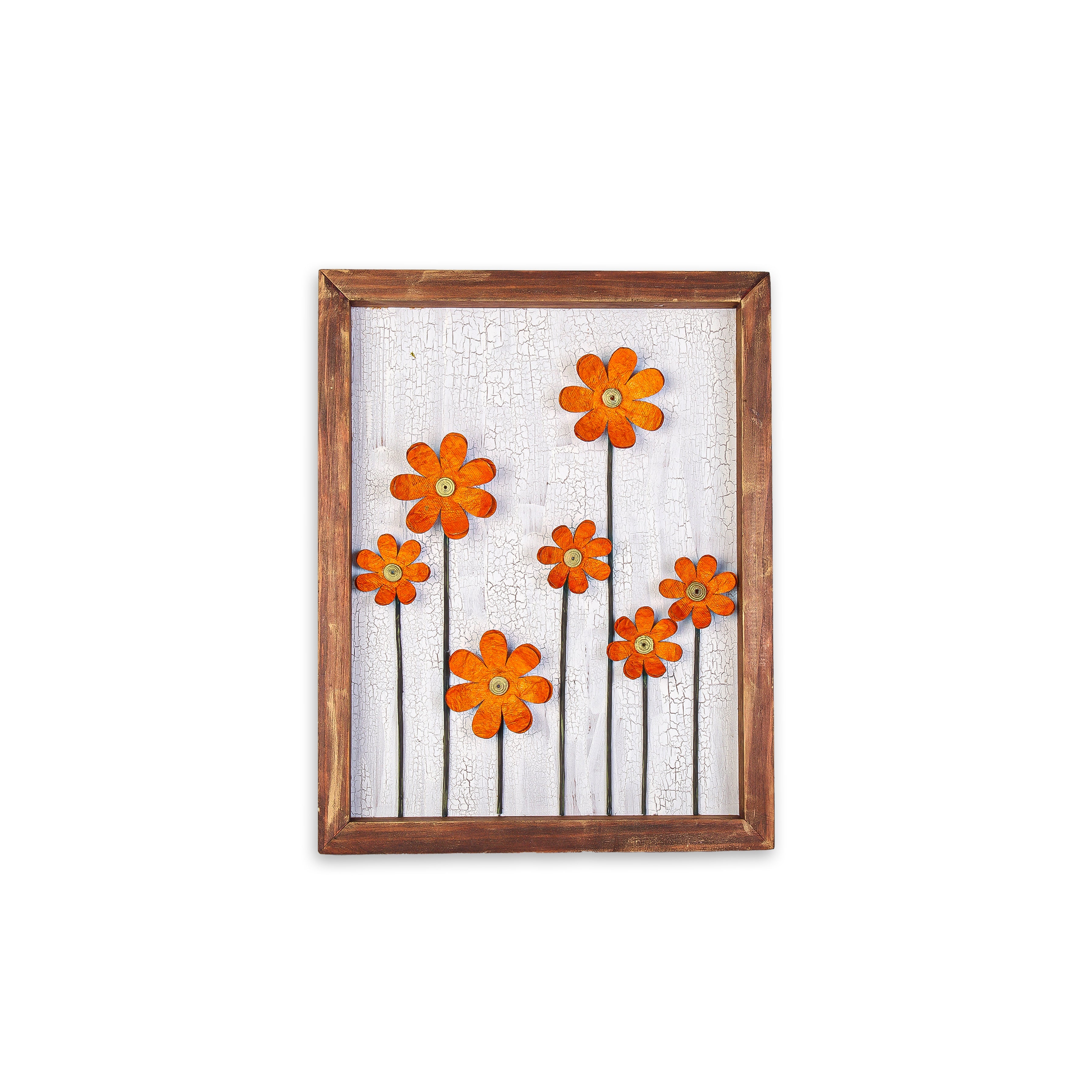 Wall Decor Handmade Daisy Field Yellow 3D Floral Art with Metallic Effect Approx H14 X L11 X D0.98inch
