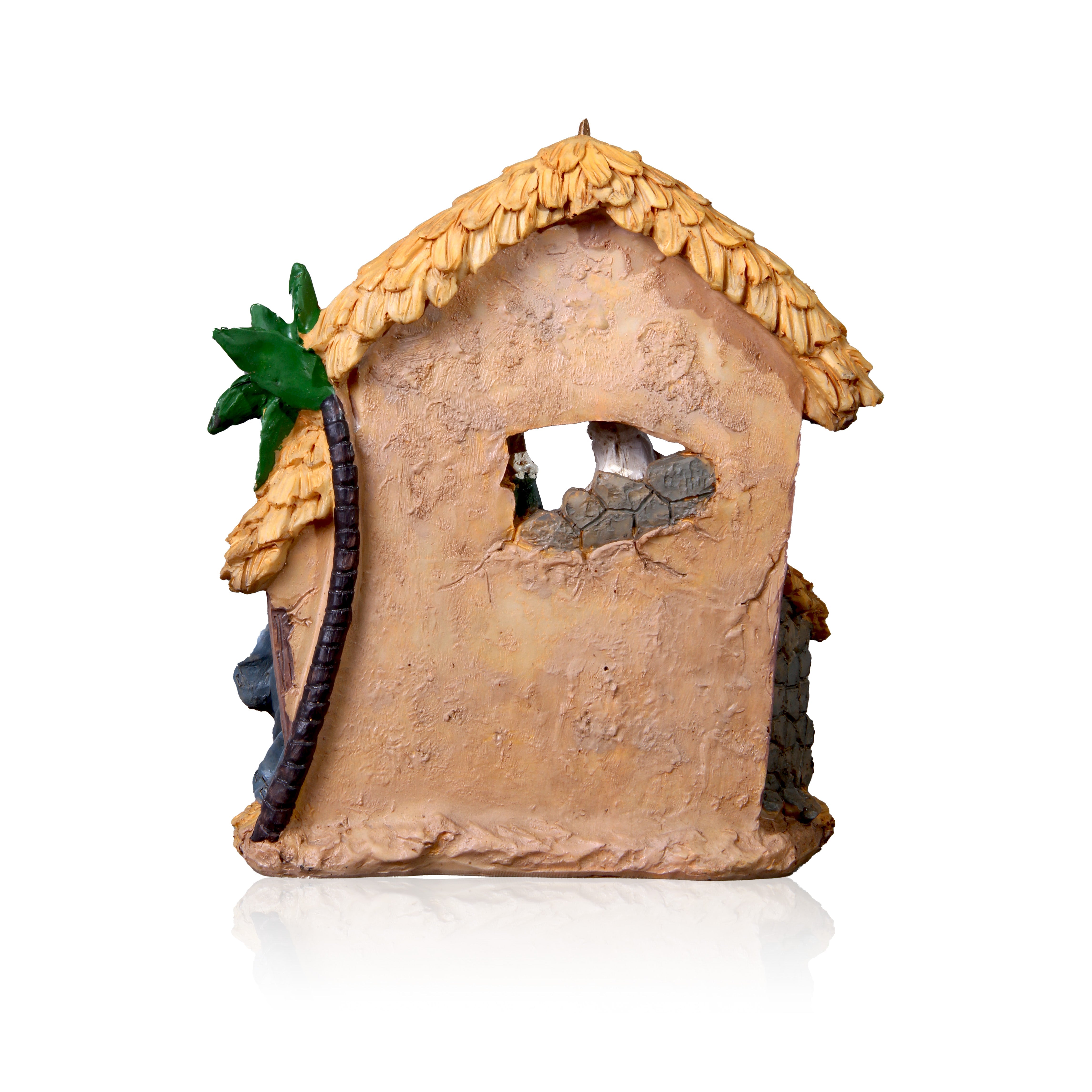Resin Nativity Crib 1Pc (Height 22cm, Width 20cm)