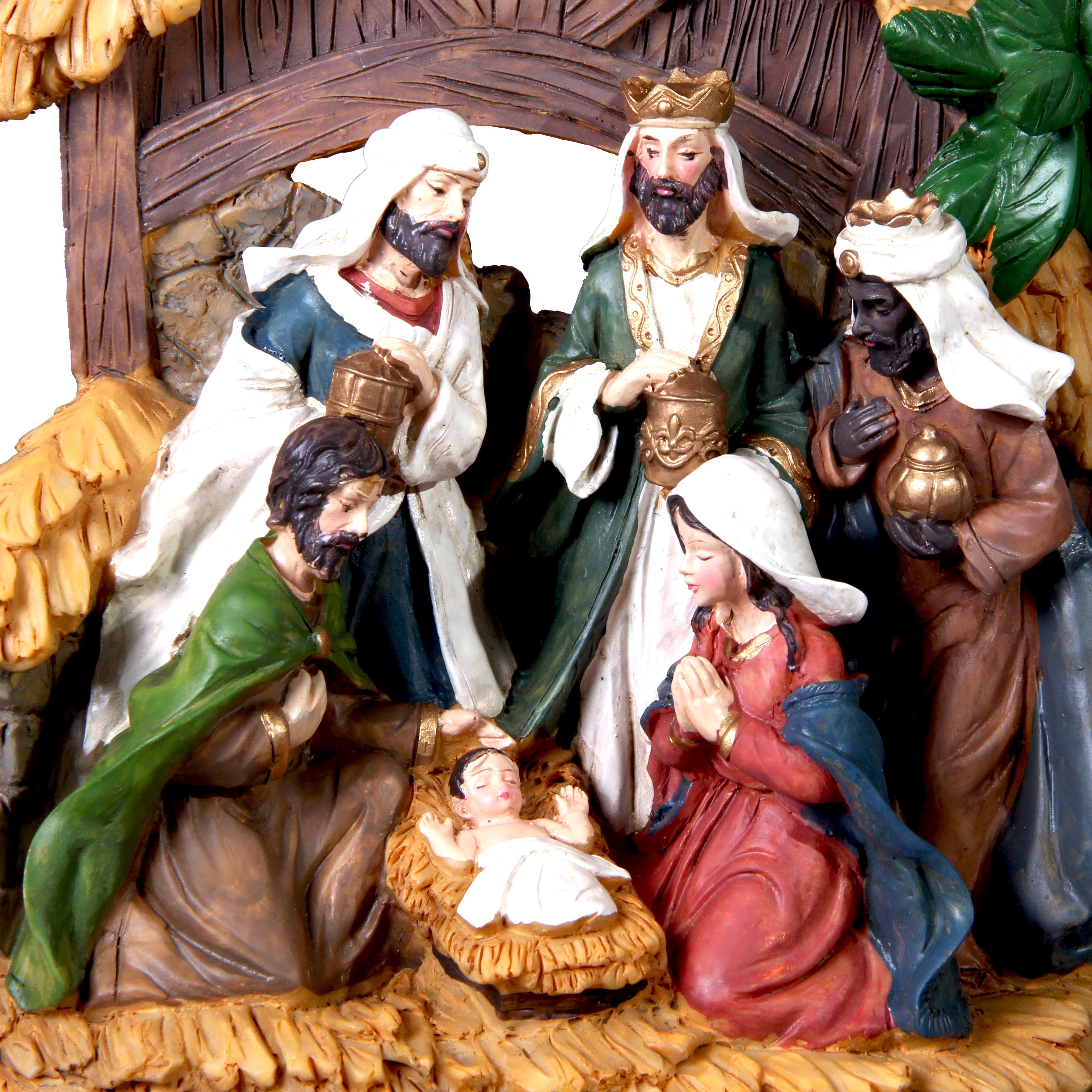 Resin Nativity Crib 1Pc (Height 22cm, Width 20cm)