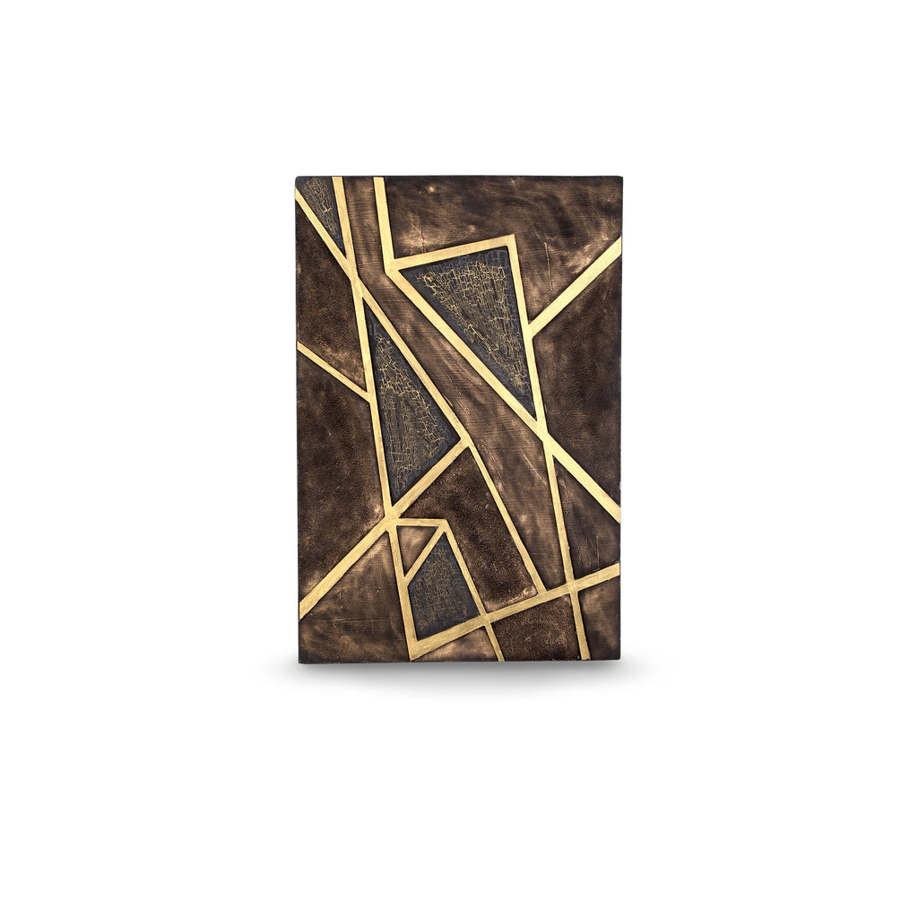 Wall Decor Geometric Metallic Angular Spectacle Approx H36 X L18 X D1.37inch 1pc