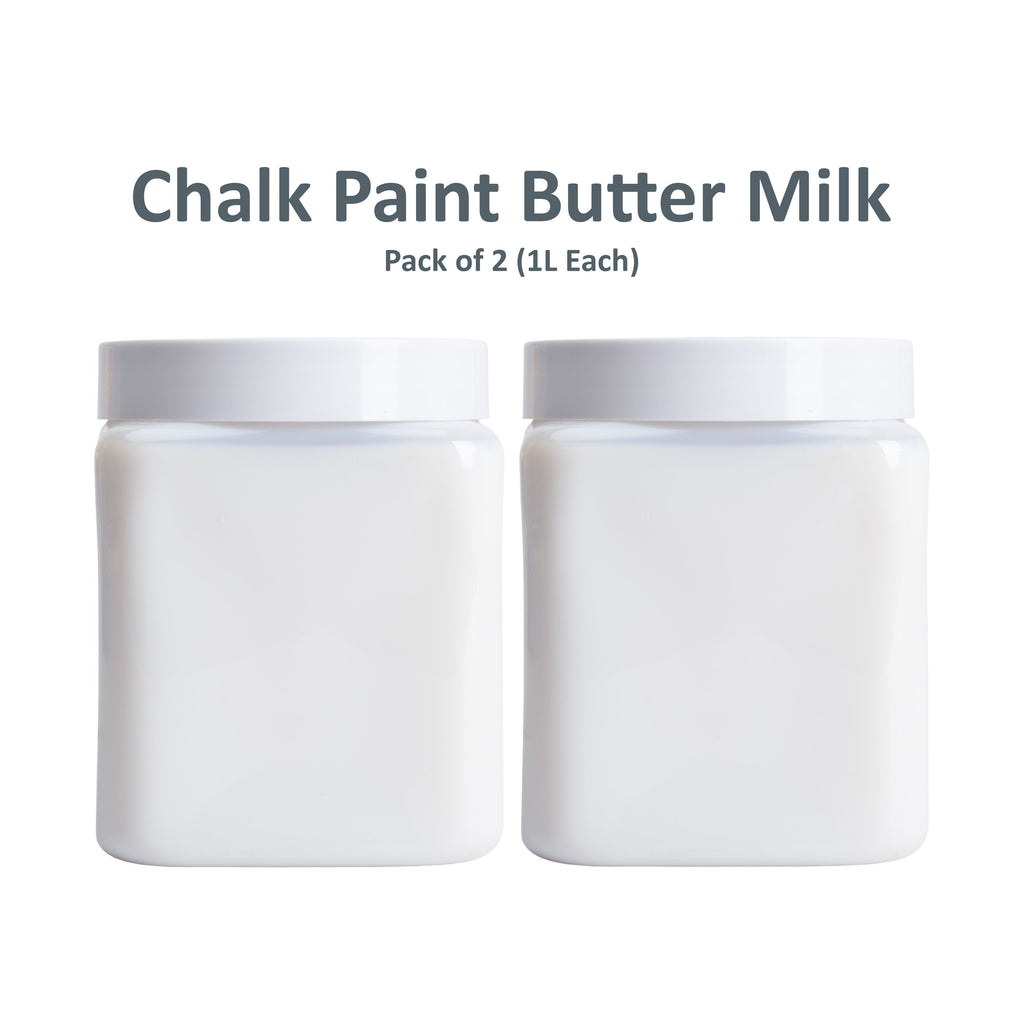 Home Decor Chalk Paint Butter Milk 1Litre X 2 Bottle