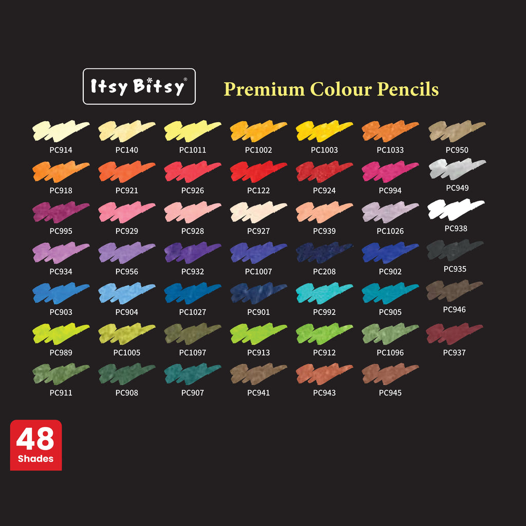 Premium Artist Colour Pencils - Pack of 48 Colours 1Box