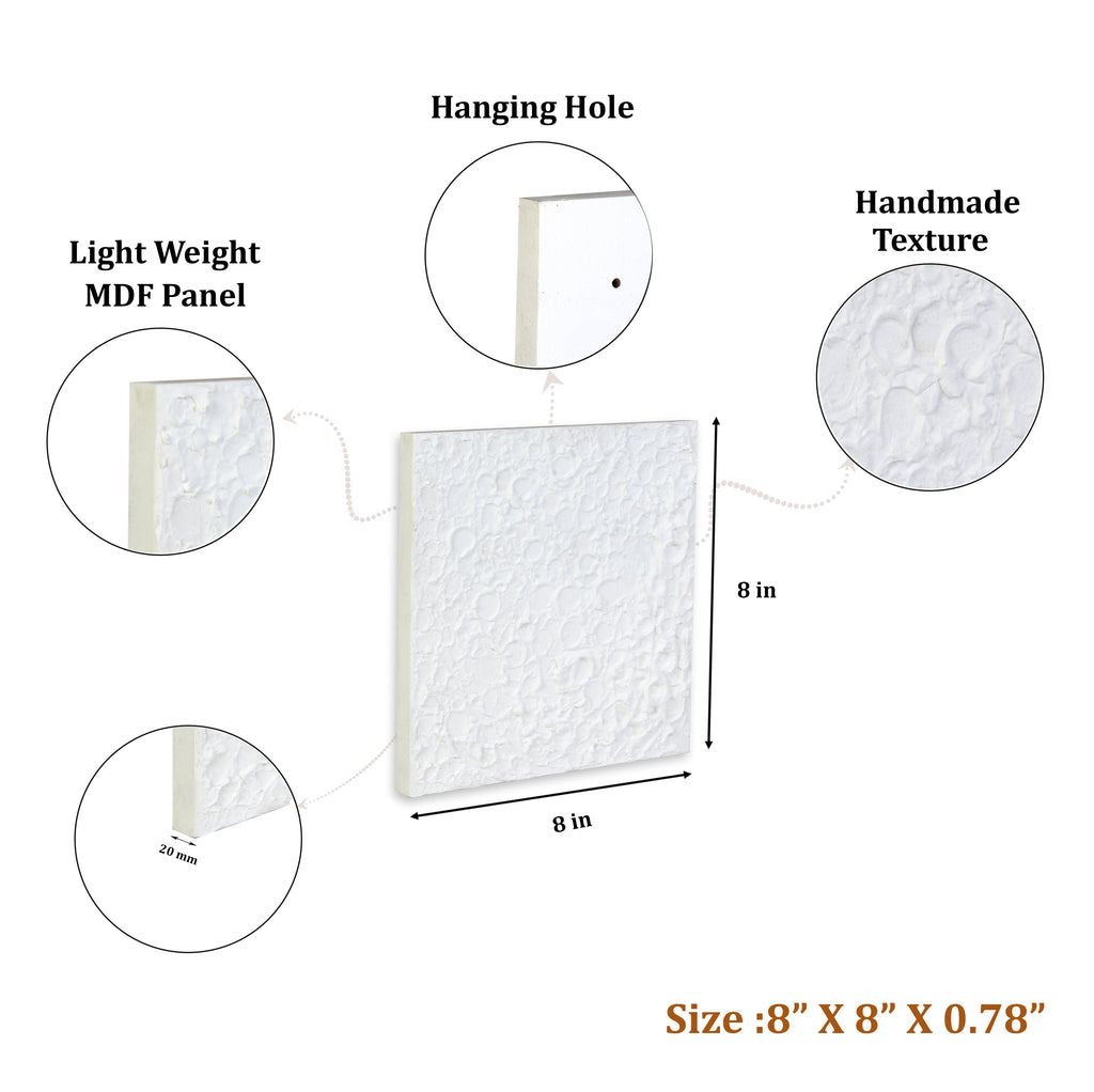 Wall Decor Moon Surface Approx H8 X L8 X D0.78inch 1pc