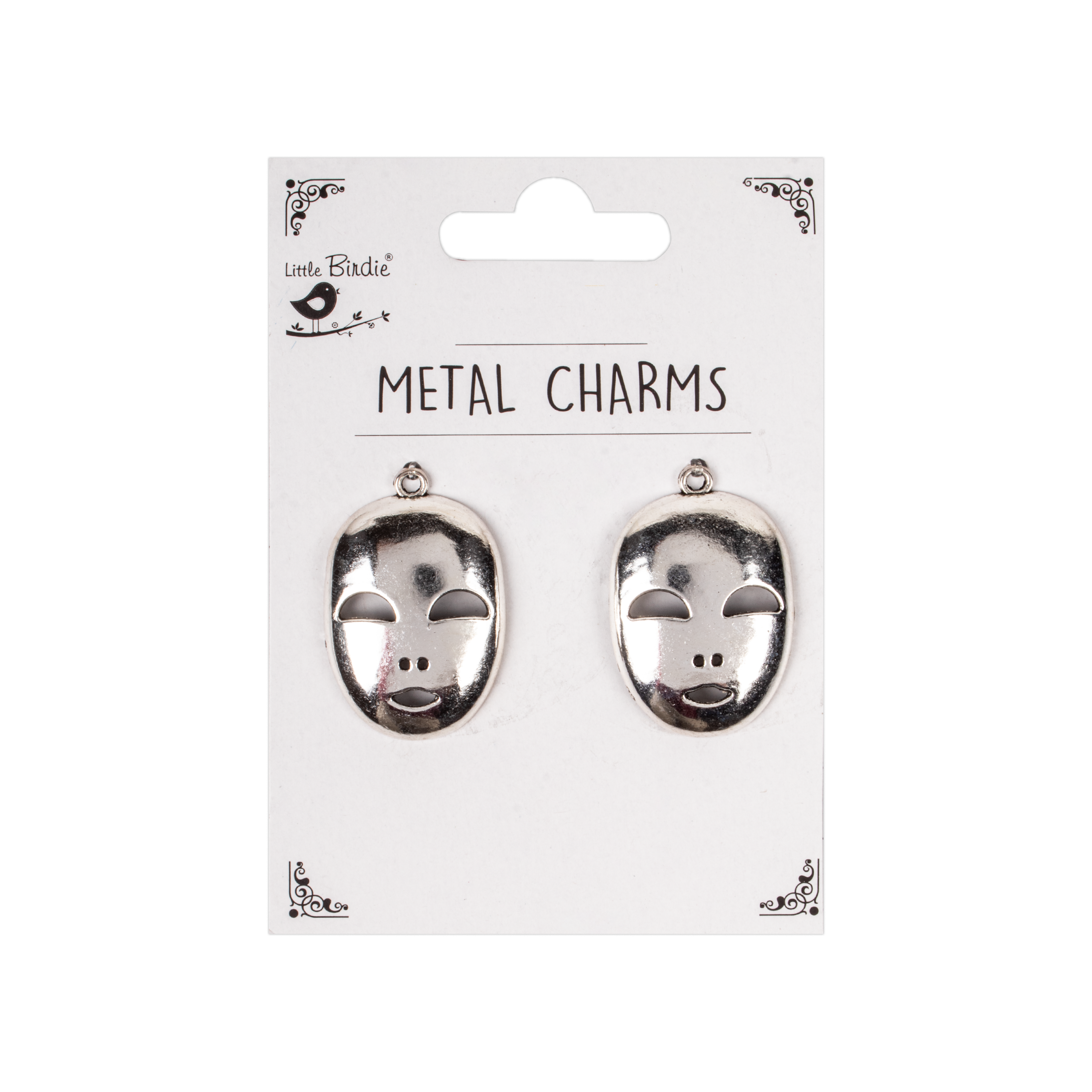 Metal Charms Twin Mask 2Pcs