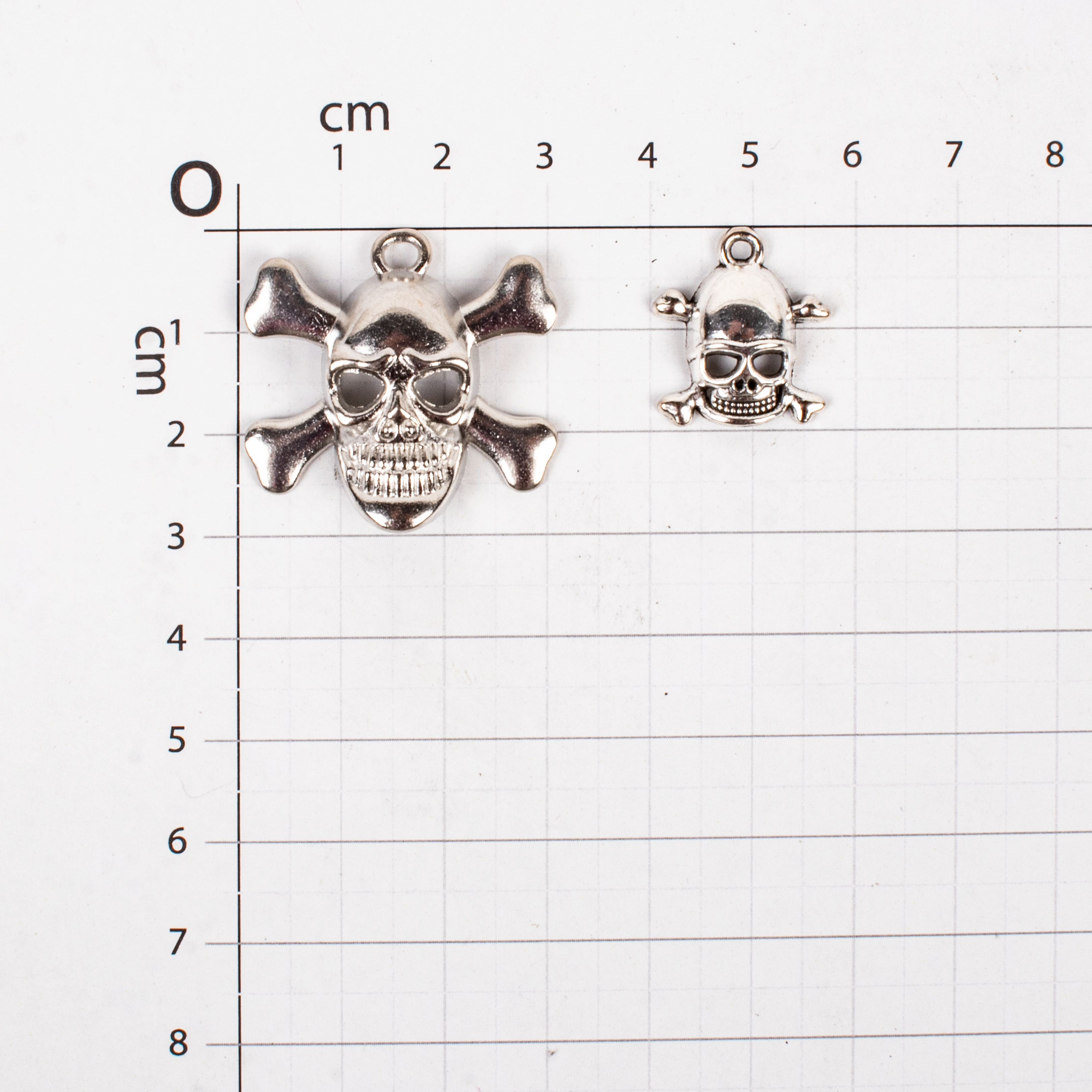 Metal Charms Skulls Big 3Pcs