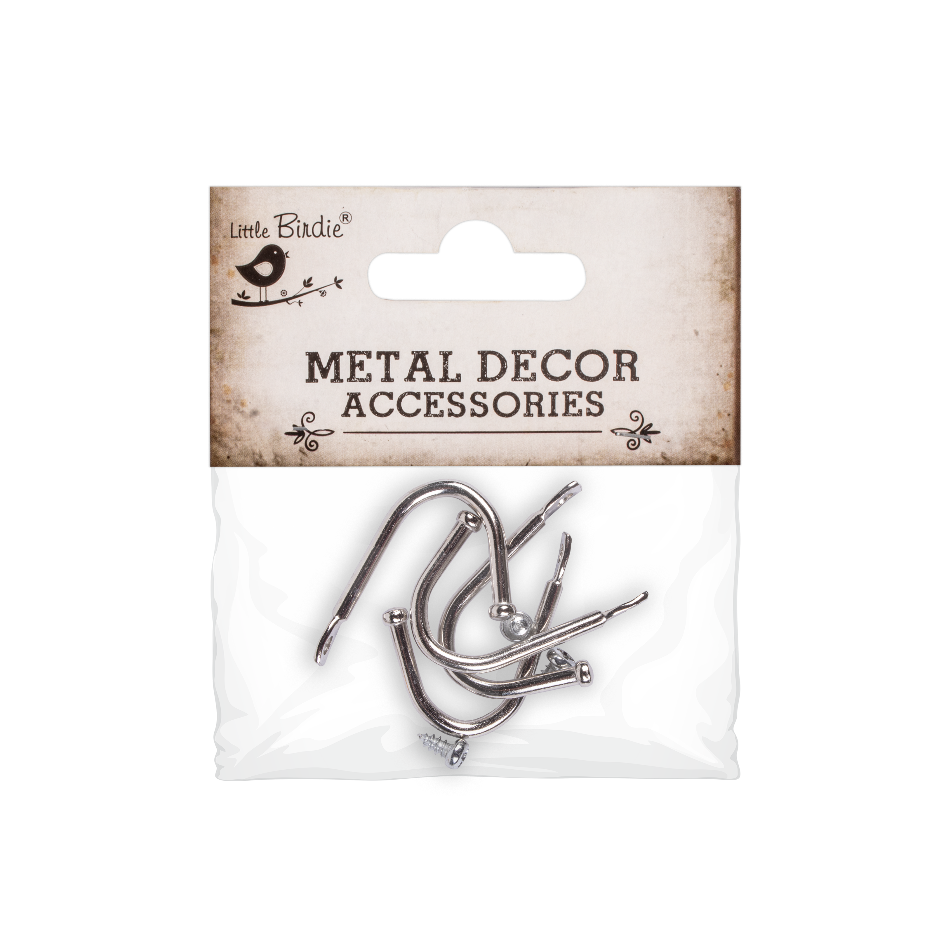 Multipurpose Hook With Screws 4Pc