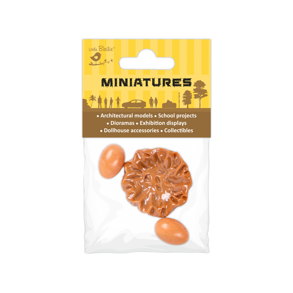 Miniatures Eggs In A Nest 1Pc Assorted