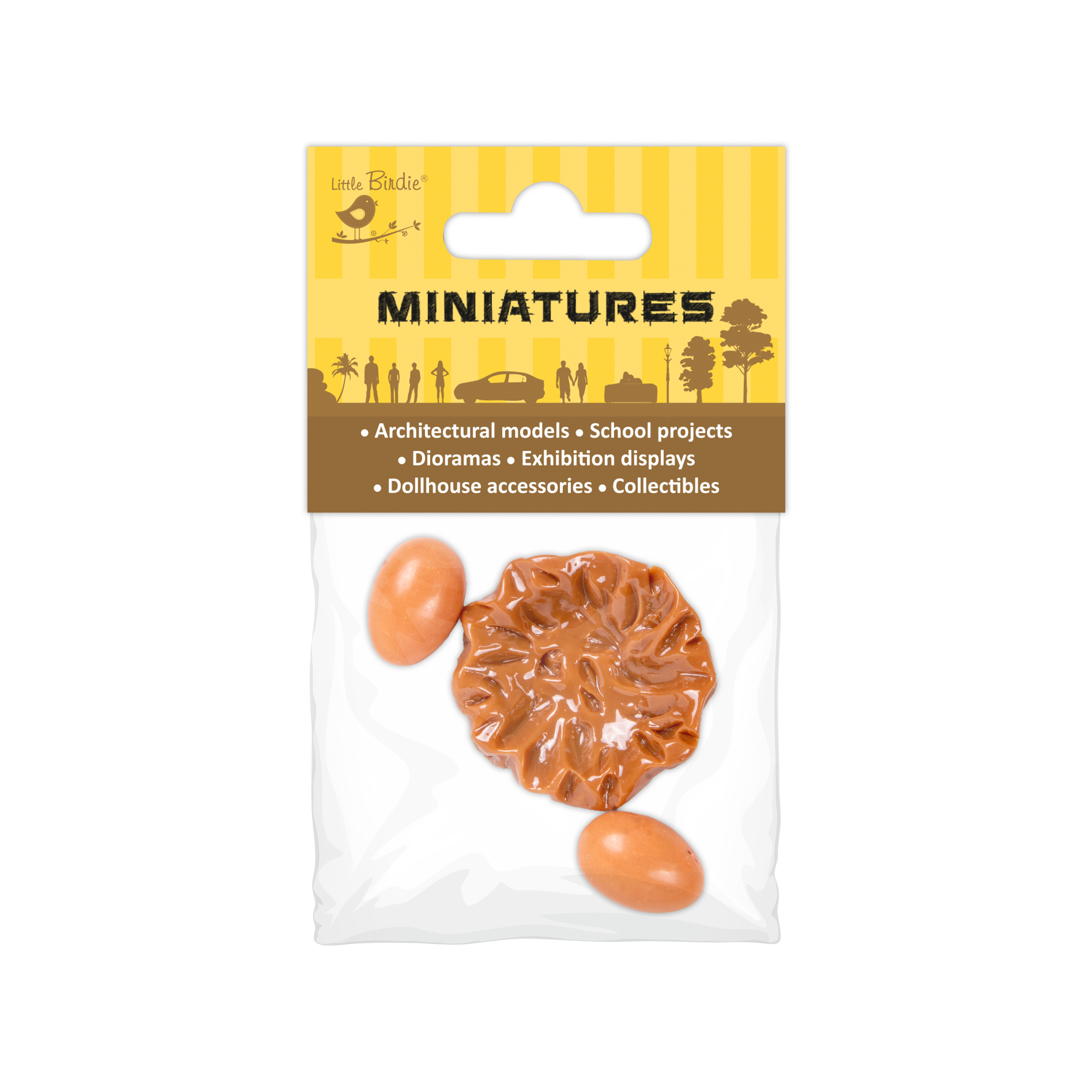 Miniatures Eggs In A Nest 1Pc Assorted