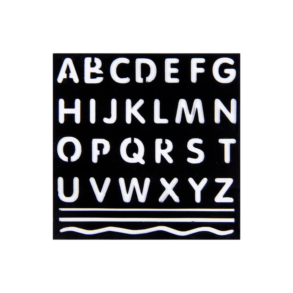 Stencil Alpha Upper Case Design 4X4Inch 1Pc