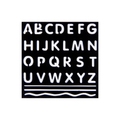 Stencil Alpha Upper Case Design 4X4Inch 1Pc