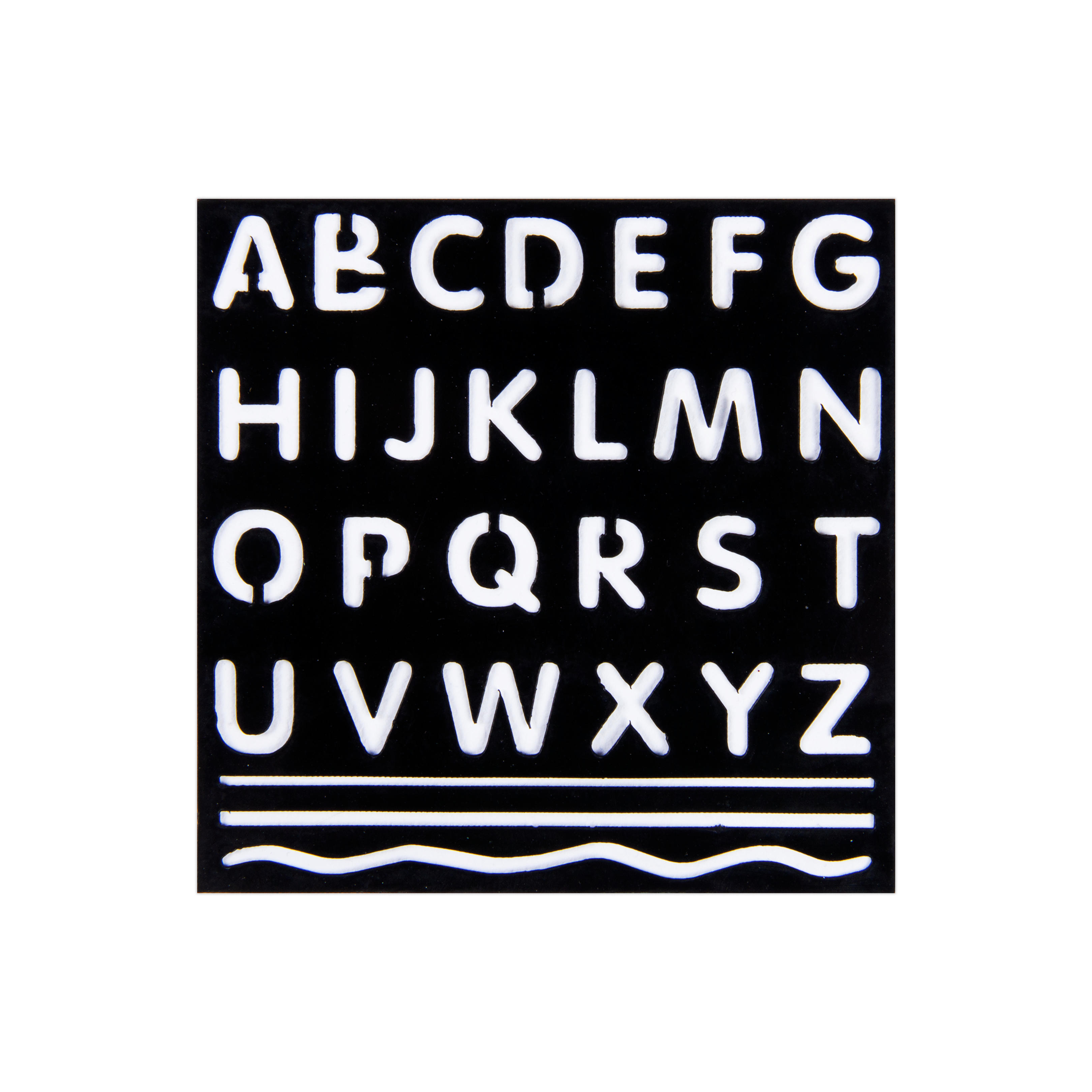 Stencil Alpha Upper Case Design 4X4Inch 1Pc
