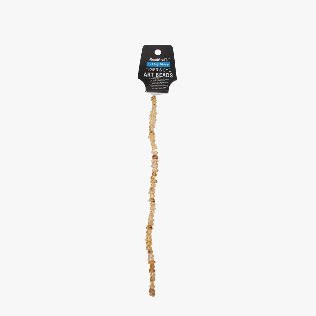 Tiger'S Eye Art Beads 6/8mm 54 Beads 1 String