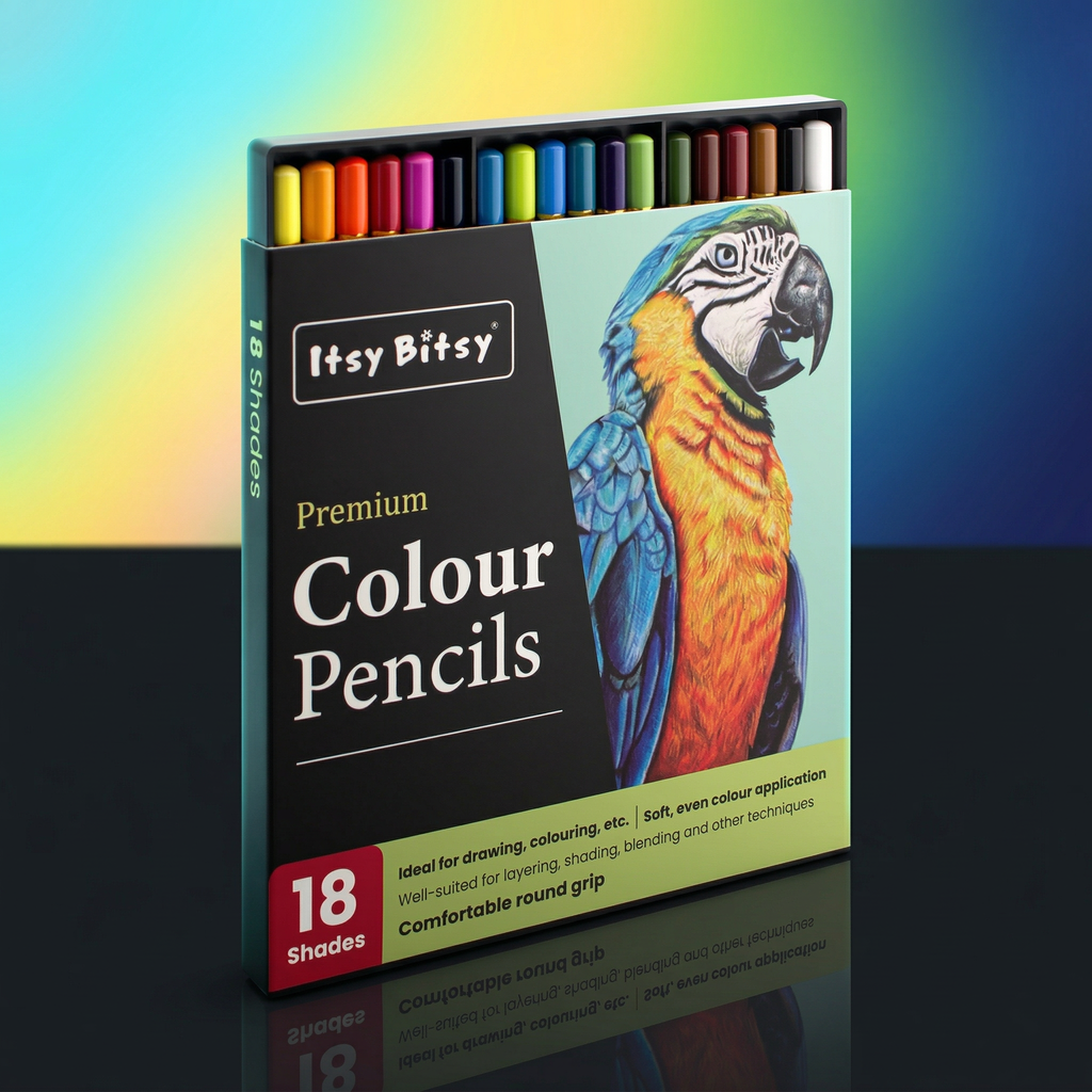Premium Artist Colour Pencils - Pack of 18 Colours 1Box