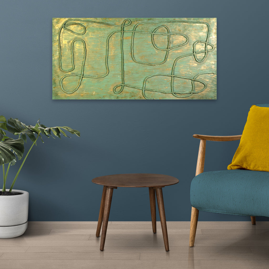 Wall Decor Handmade Rope Art Entangled Approx H48 X L24 X D0.98inch 1pc