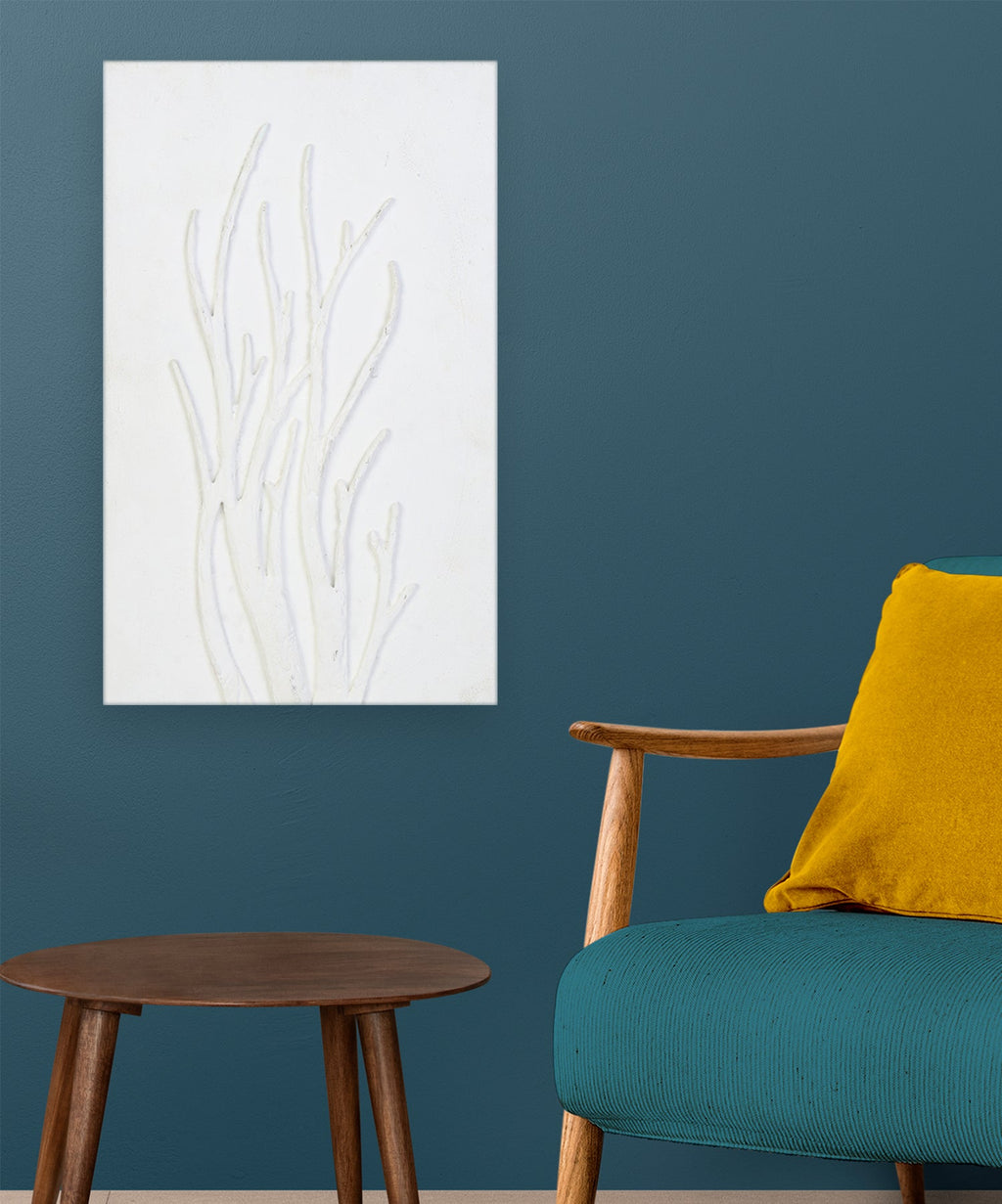 Wall Decor Sculpture Painting Winter Tree Art Approx H48 X L24 X D0.98inch 1pc