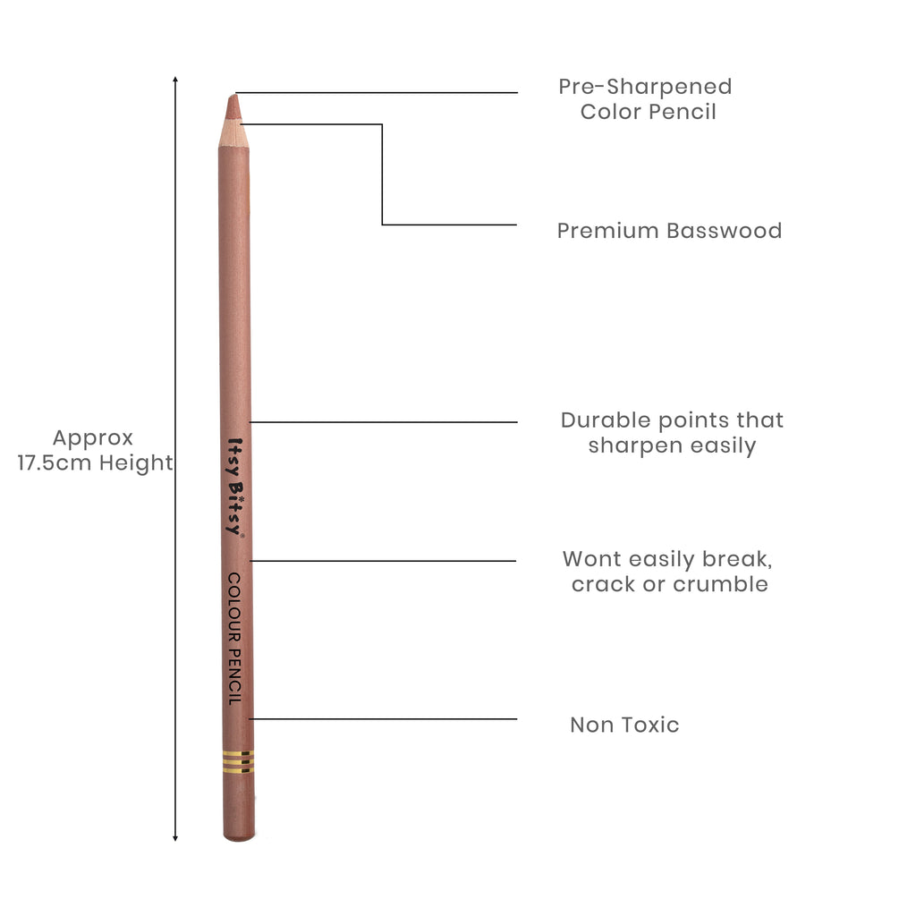 Premium Artist Metallic Colour Pencil 1pc - Copper
