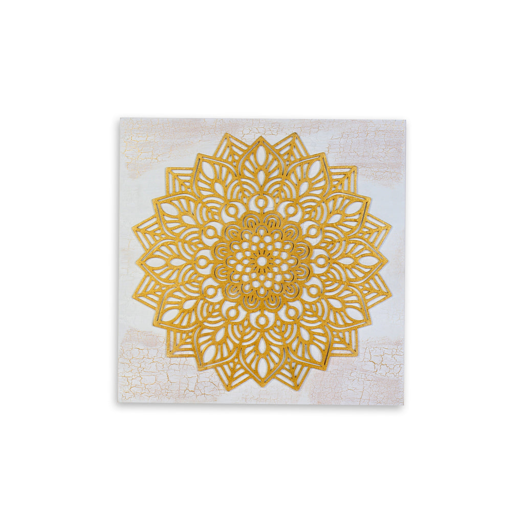 Wall Decor Lacy Floral Mandala Approx H12 X L12 X D0.78inch 1pc