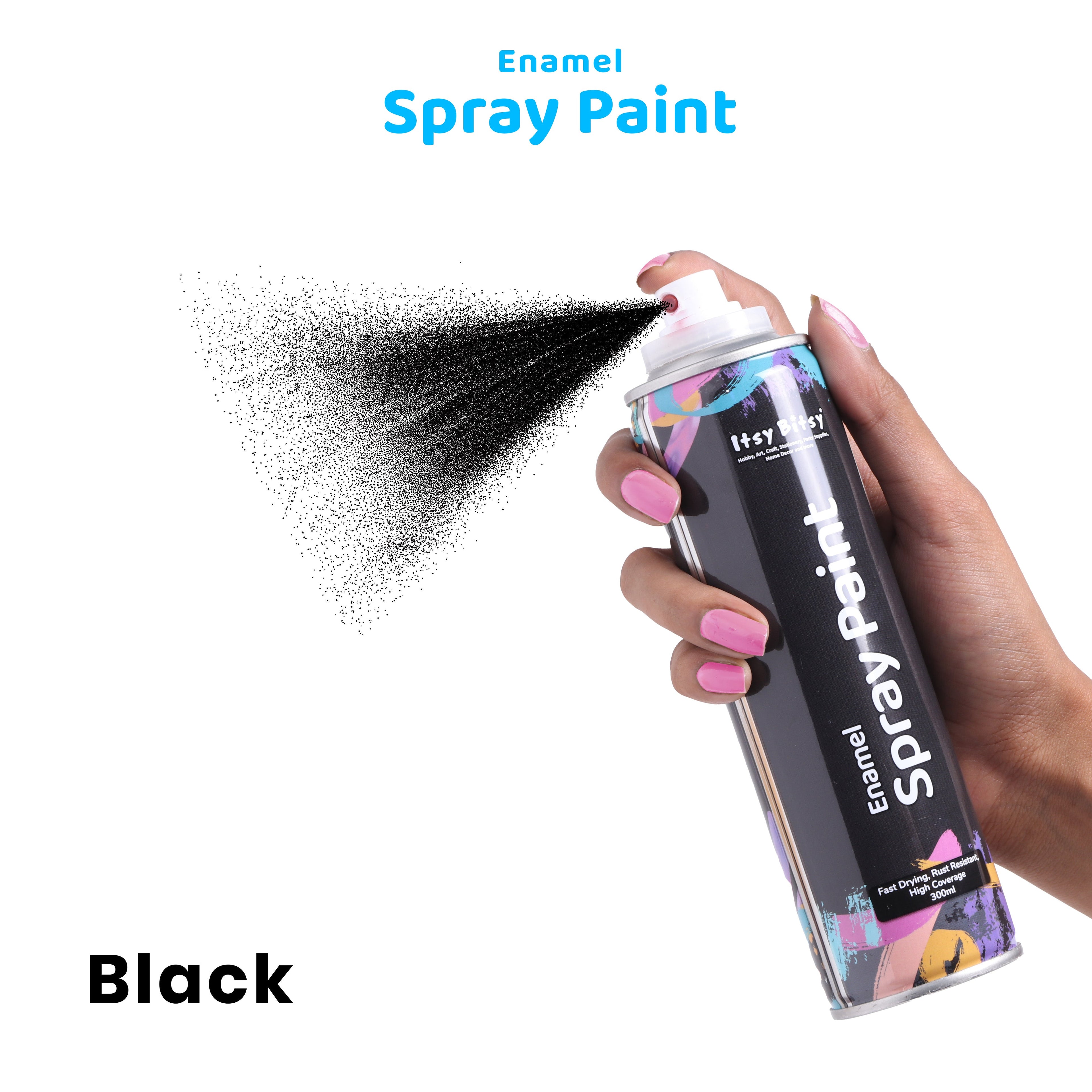 Spray Paint Glossy Black 300ml