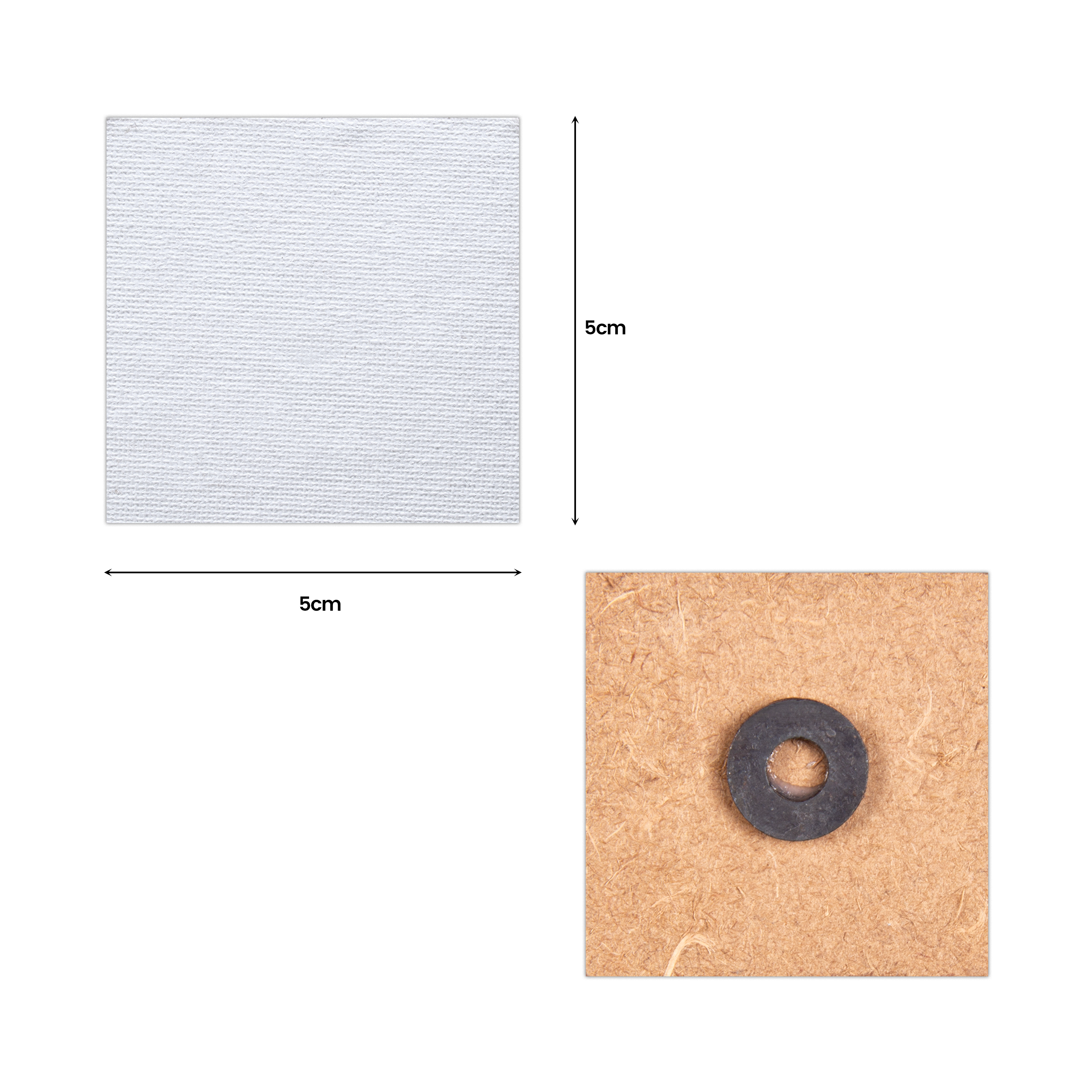 Paintable MDF Canvas Fridge Magnet Assorted 2Mm Thick 10Pc Ar