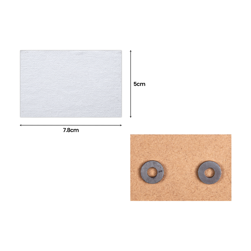 Paintable MDF Canvas Fridge Magnet Assorted 2Mm Thick 10Pc Ar