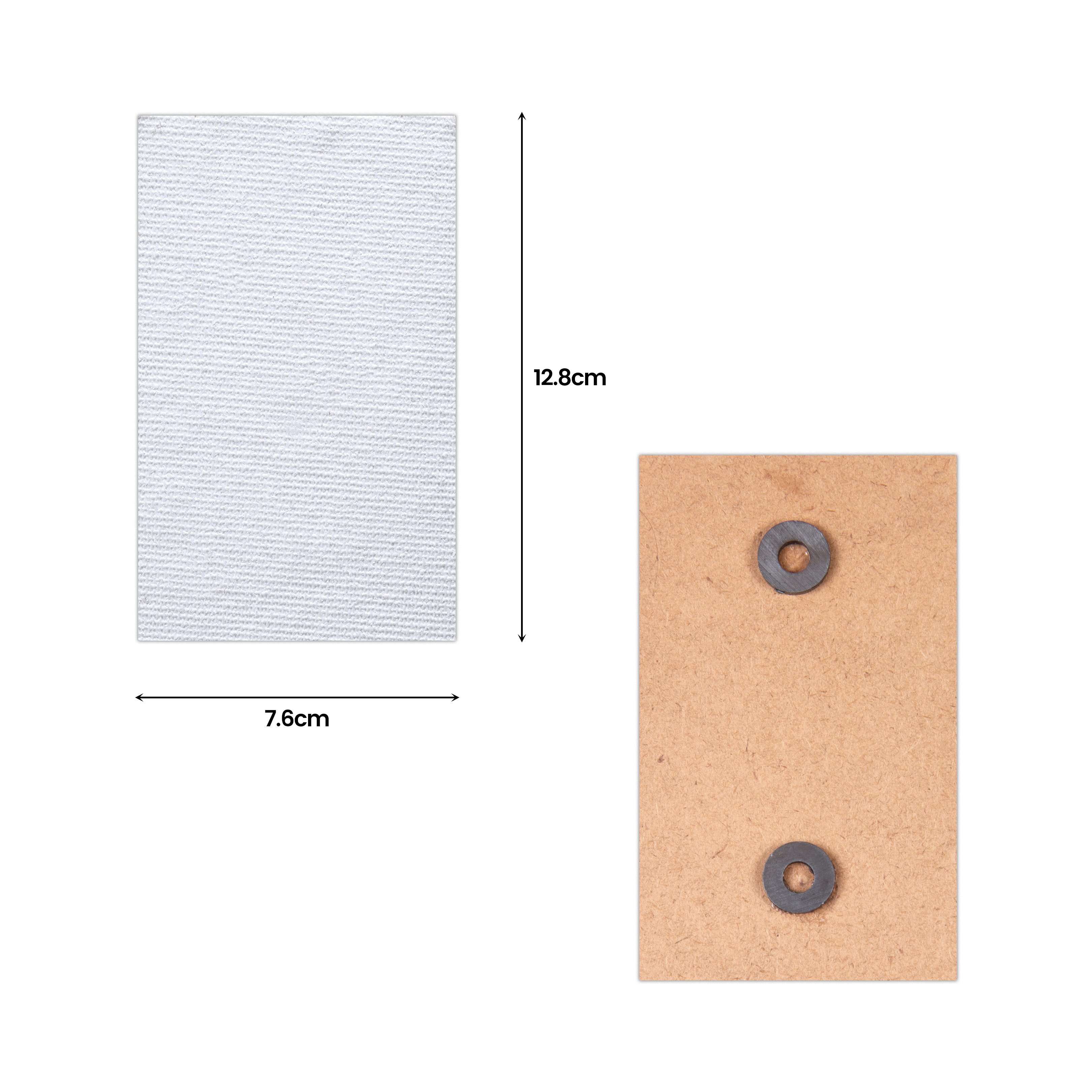 Paintable MDF Canvas Fridge Magnet Assorted 2Mm Thick 10Pc Ar