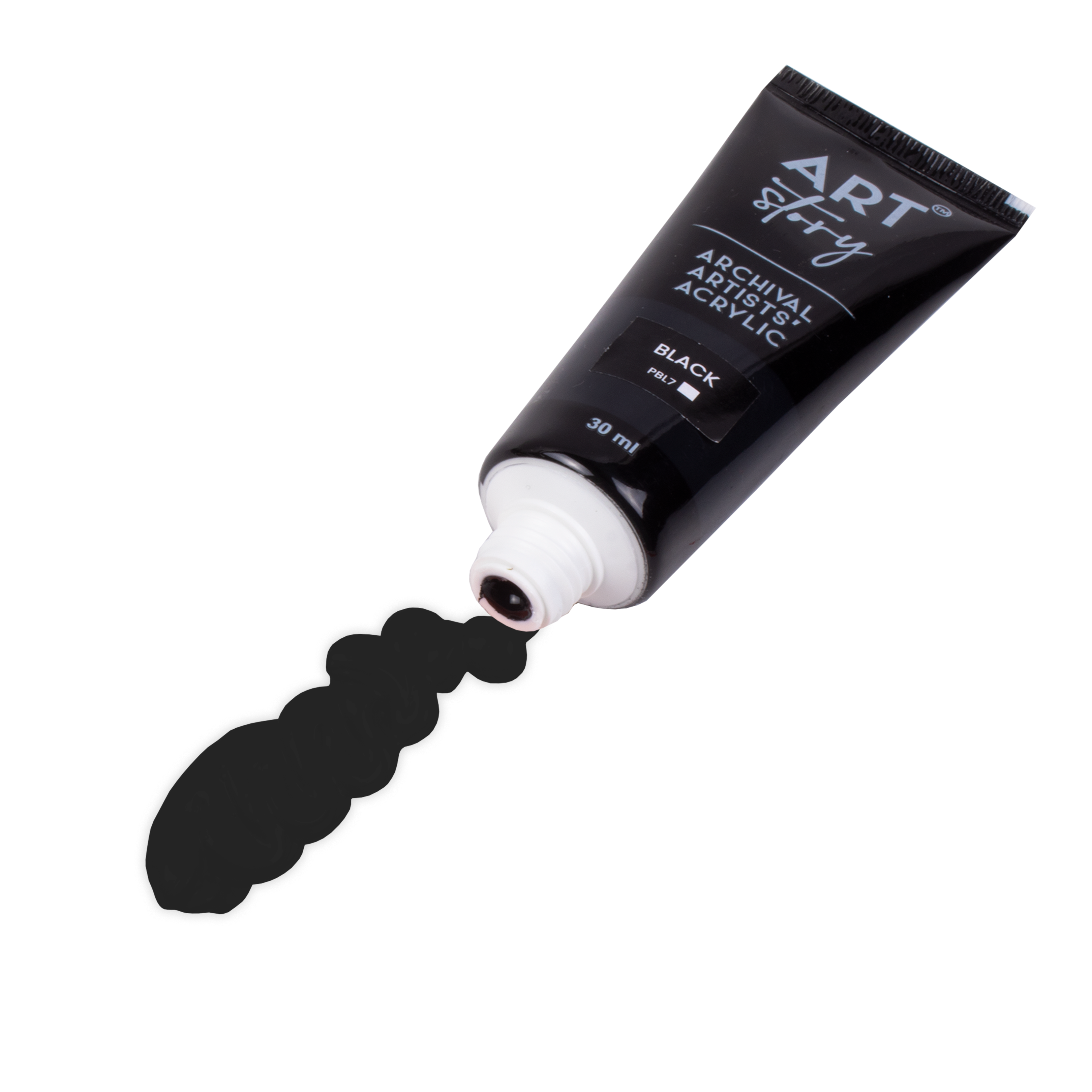 Artists Acrylic Colour Black 30ml Tube