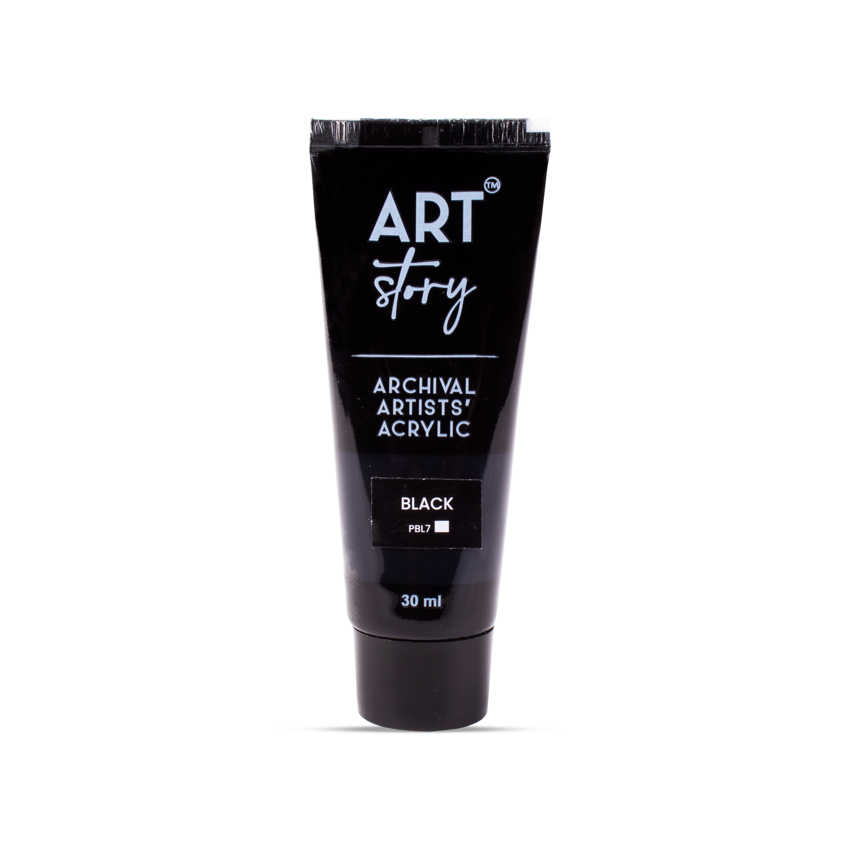 Artists Acrylic Colour Black 30ml Tube