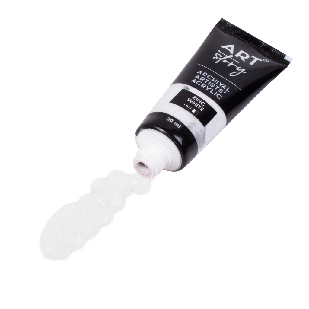 Artists Acrylic Colour Zinc White 30ml Tube