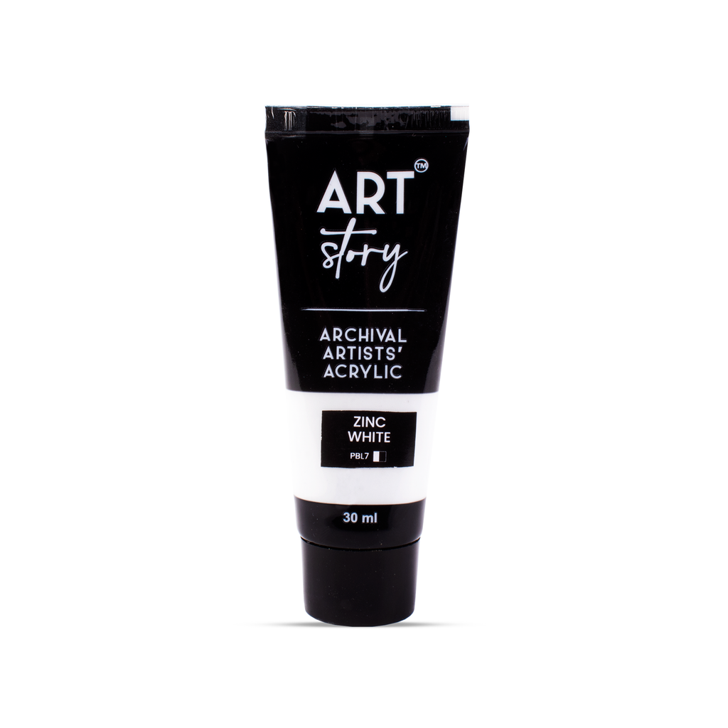 Artists Acrylic Colour Zinc White 30ml Tube