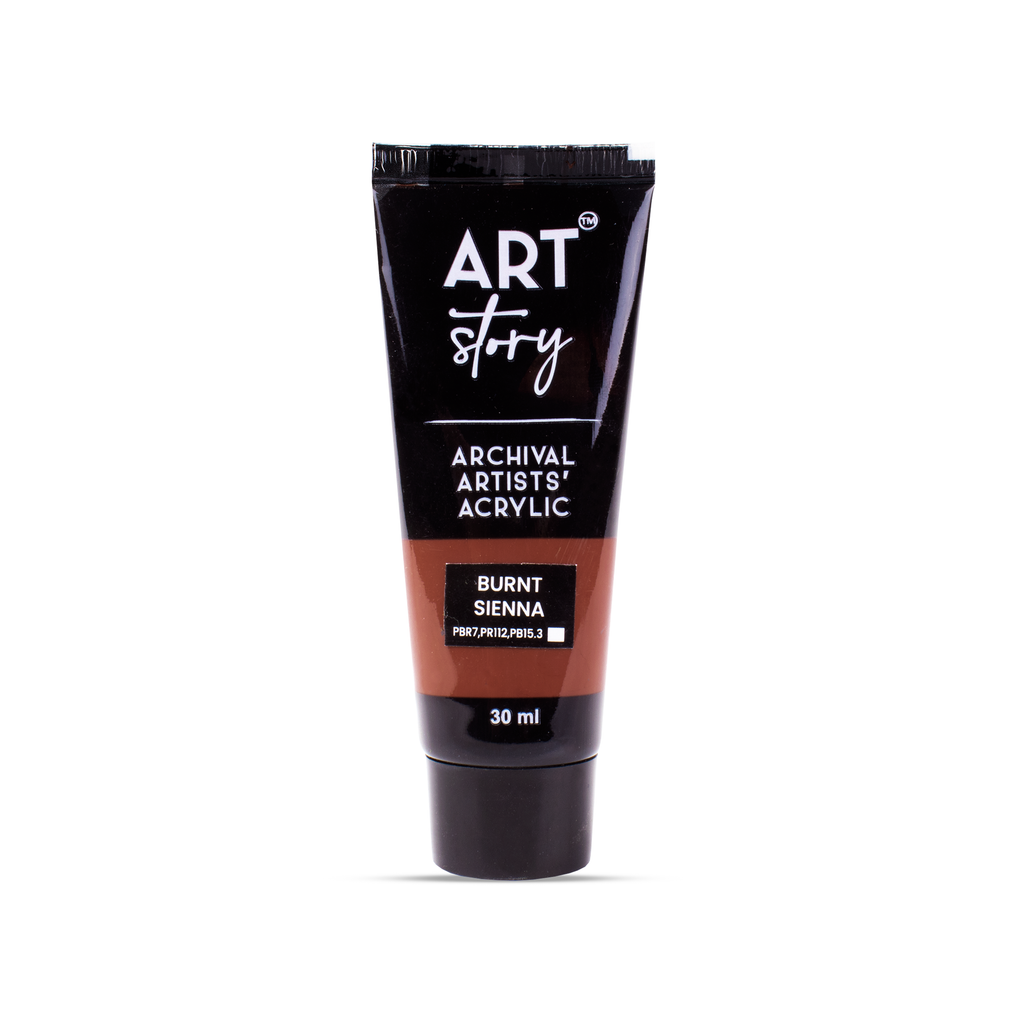 Artists Acrylic Colour Burnt Sienna 30ml Tube