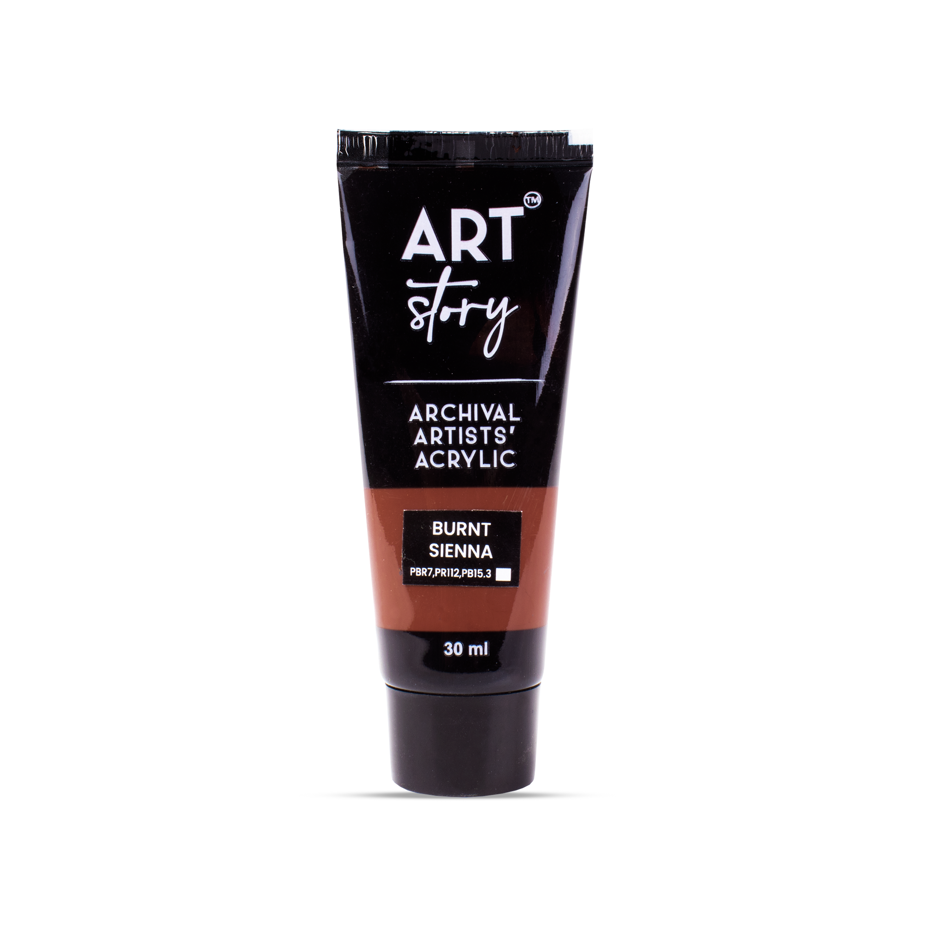 Artists Acrylic Colour Burnt Sienna 30ml Tube