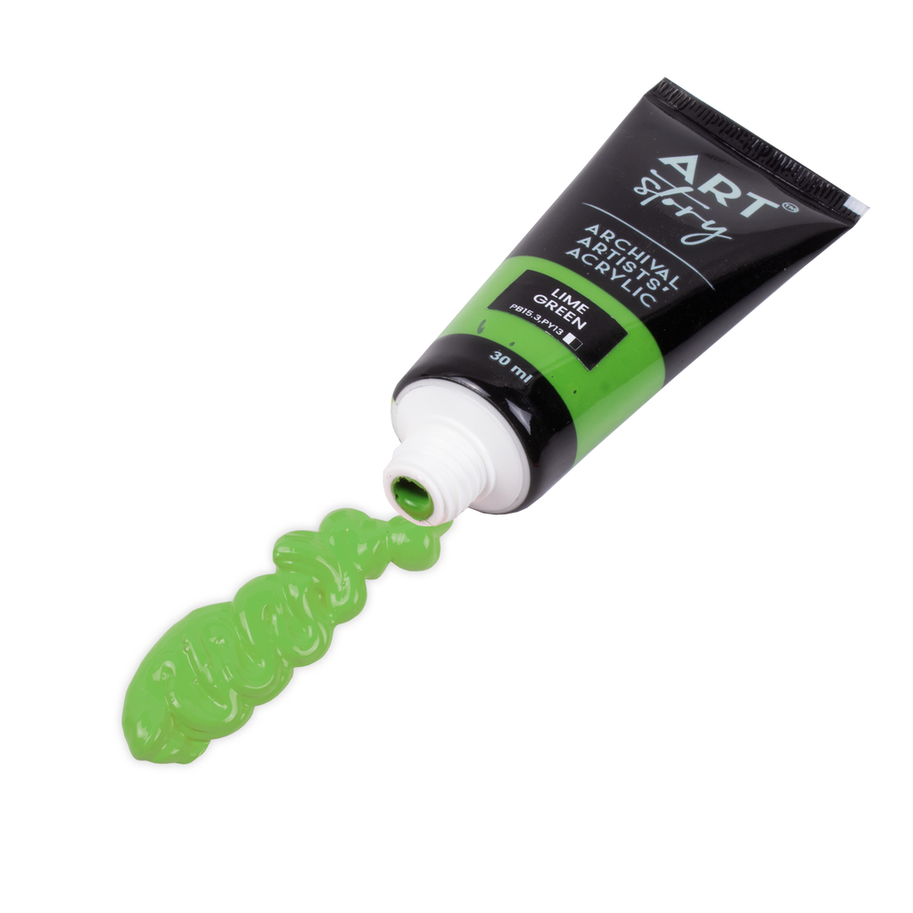 Artists Acrylic Colour Lime Green 30ml Tube