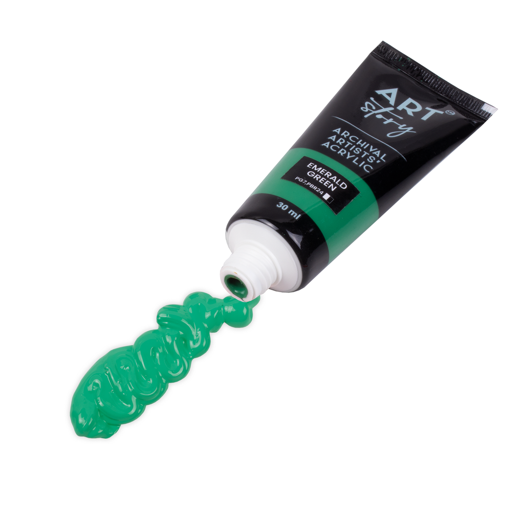 Artists Acrylic Colour Emerald Green 30ml Tube