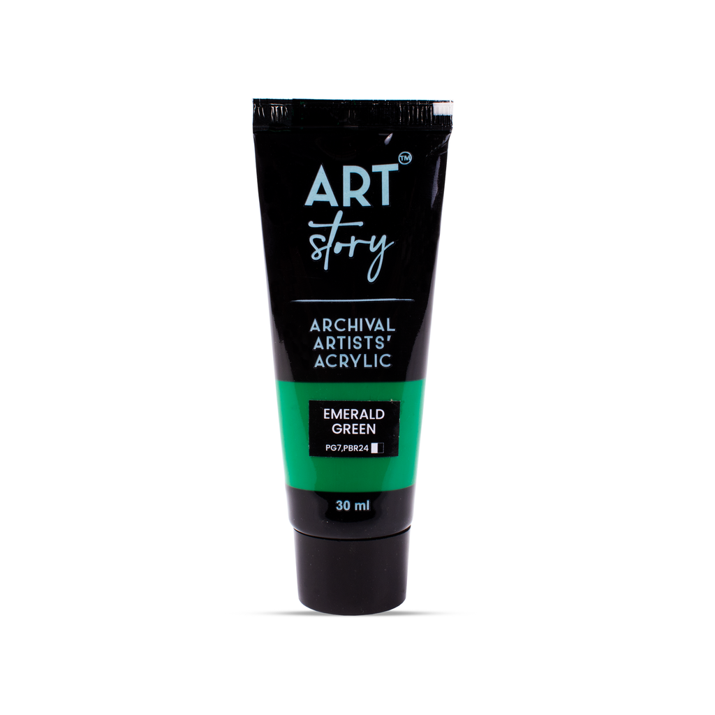 Artists Acrylic Colour Emerald Green 30ml Tube