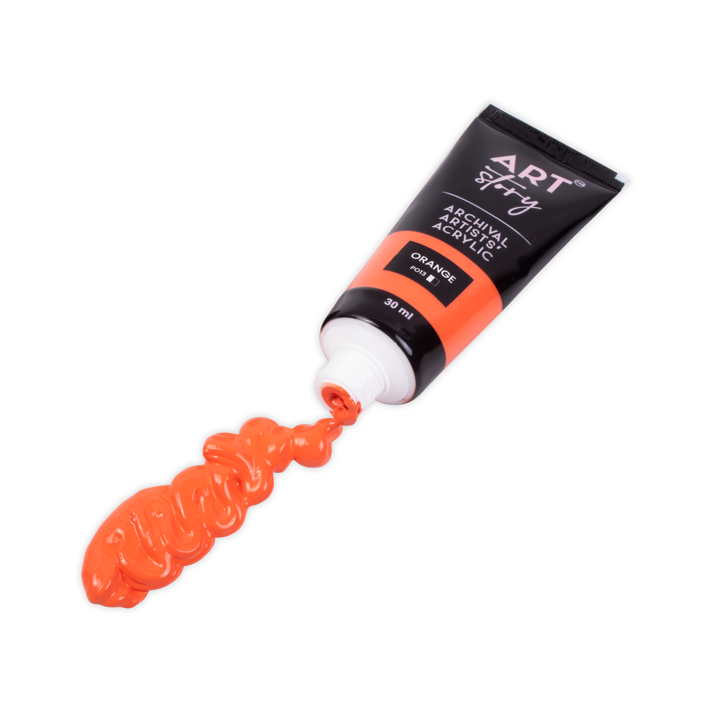 Artists Acrylic Colour Orange 30ml Tube