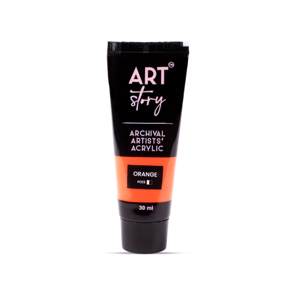 Artists Acrylic Colour Orange 30ml Tube