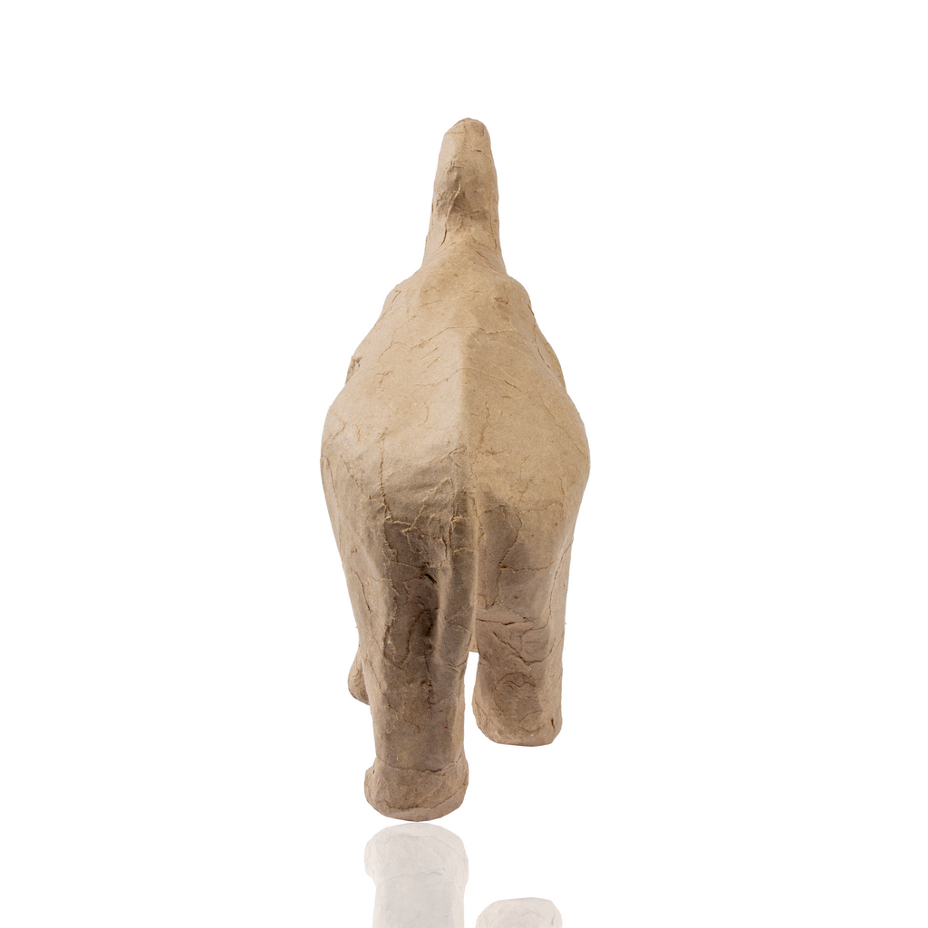 Paper Mache Trumpeting Elephant Approx L26.3 X W13 X H29Cm 1Pc