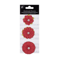 Handmade Flowers Cardinal Red Jeremy 3Pc