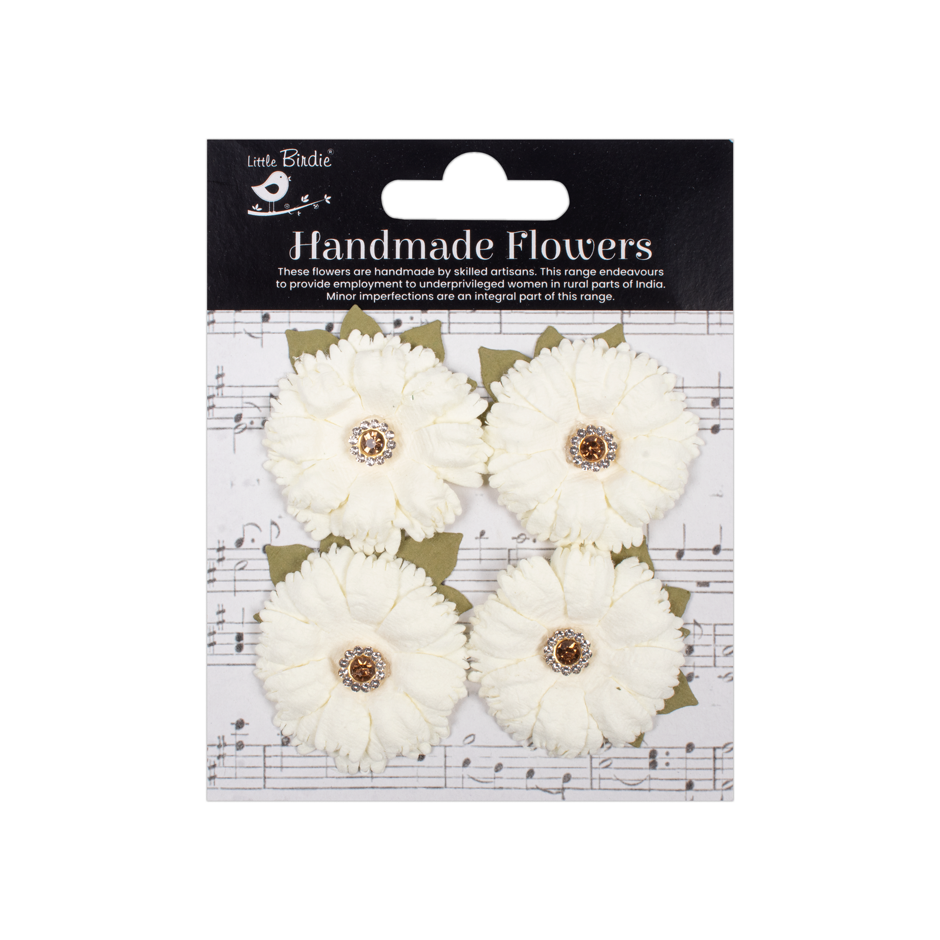Handmade Flowers Fairy Garden Jubilee Approx 3.5Cm 2Pc