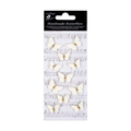 Handmade Flowers Ivory Pearl Pearl Butterflies Approx 2 &2.7Cm 11Pc
